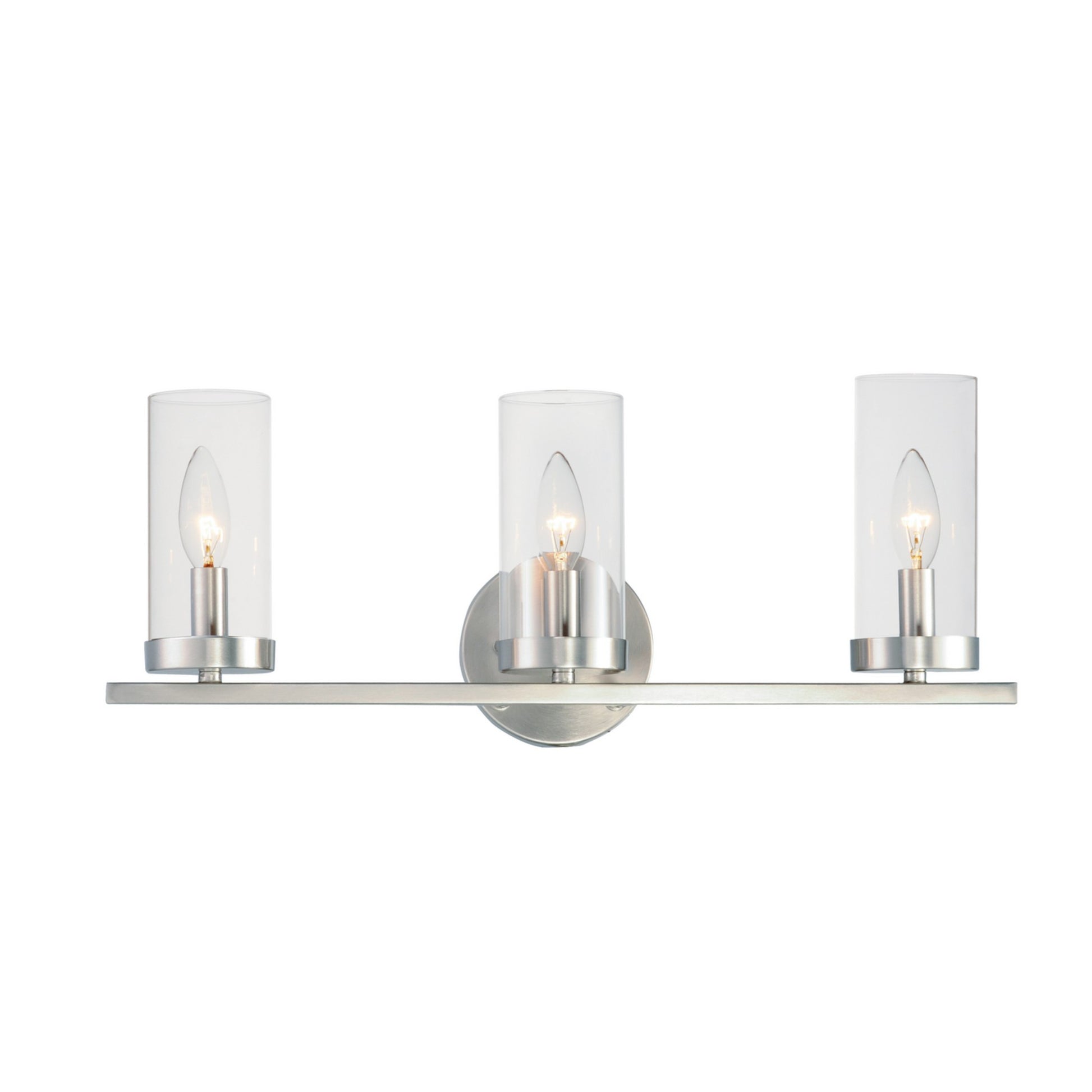 Sentinel 21" 3-Light Bath Vanity, Satin Nickel Finish - Bees Lighting