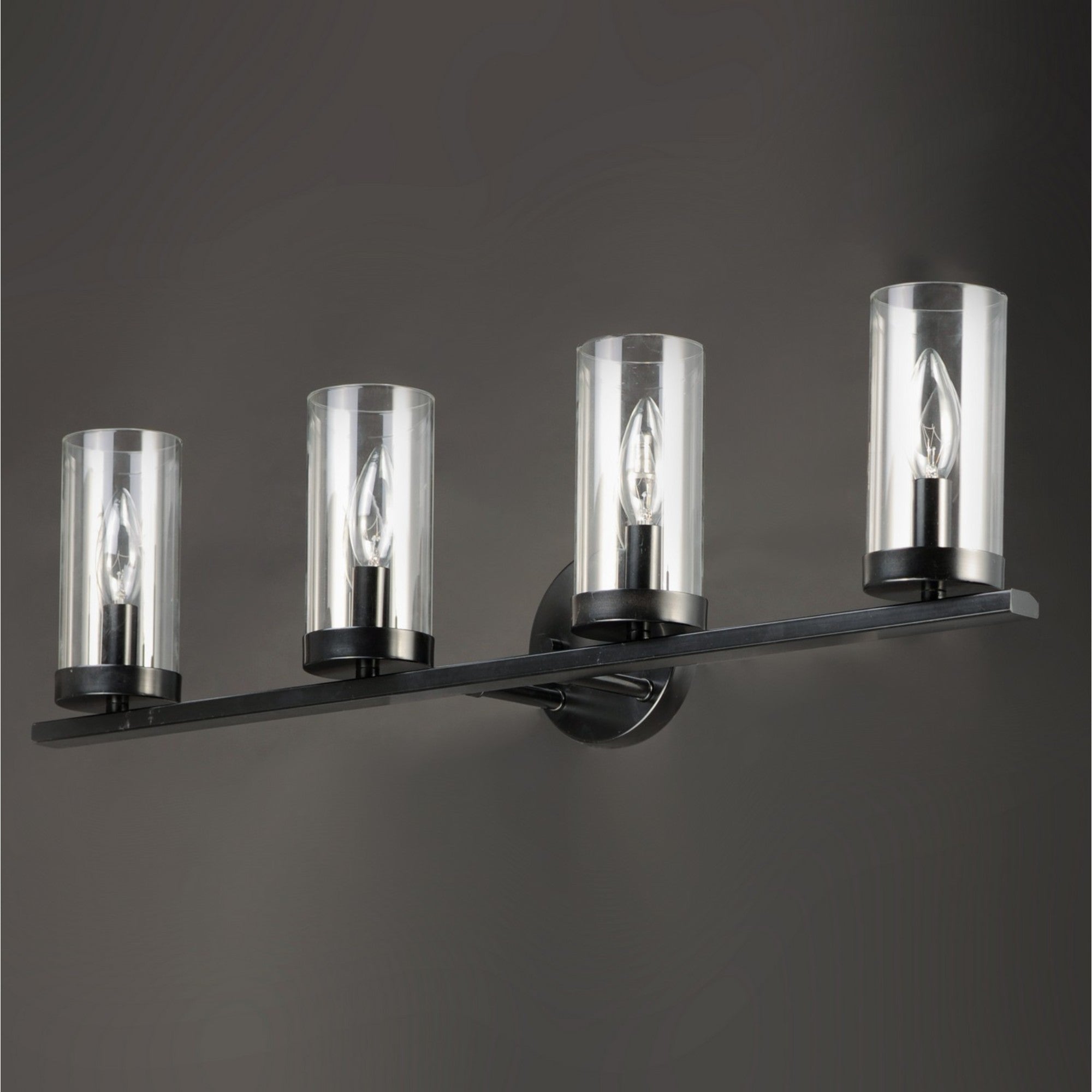 Sentinel 30" 4-Light Bath Vanity, Black Finish - Bees Lighting