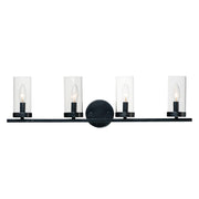 Sentinel 30" 4-Light Bath Vanity, Black Finish - Bees Lighting