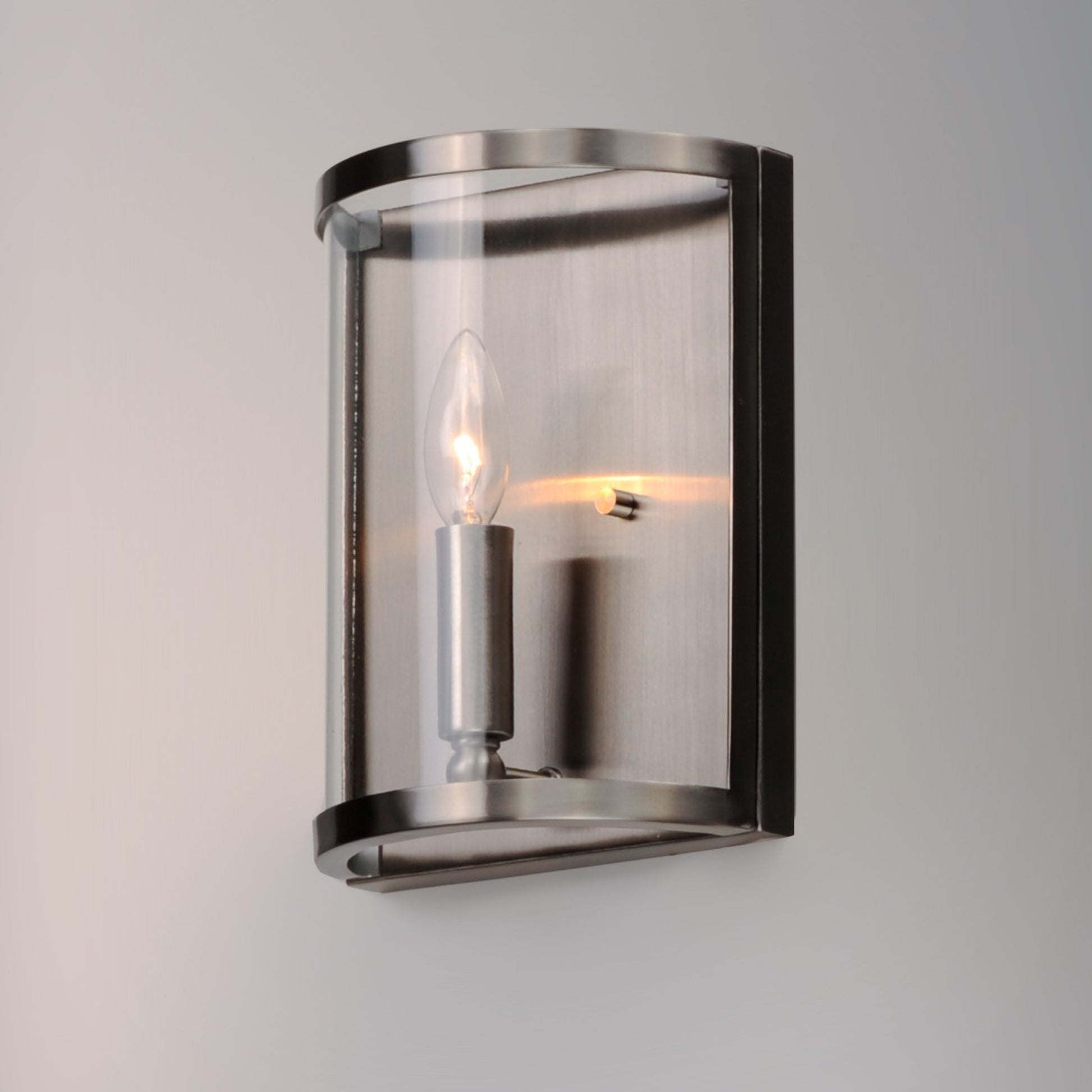 Sentinel 10" Wall Sconce, Satin Nickel Finish - Bees Lighting