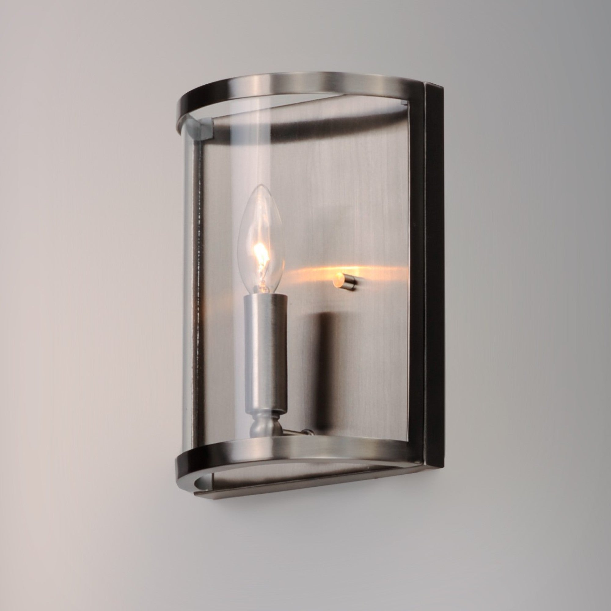 Sentinel 10" Wall Sconce, Satin Nickel Finish - Bees Lighting
