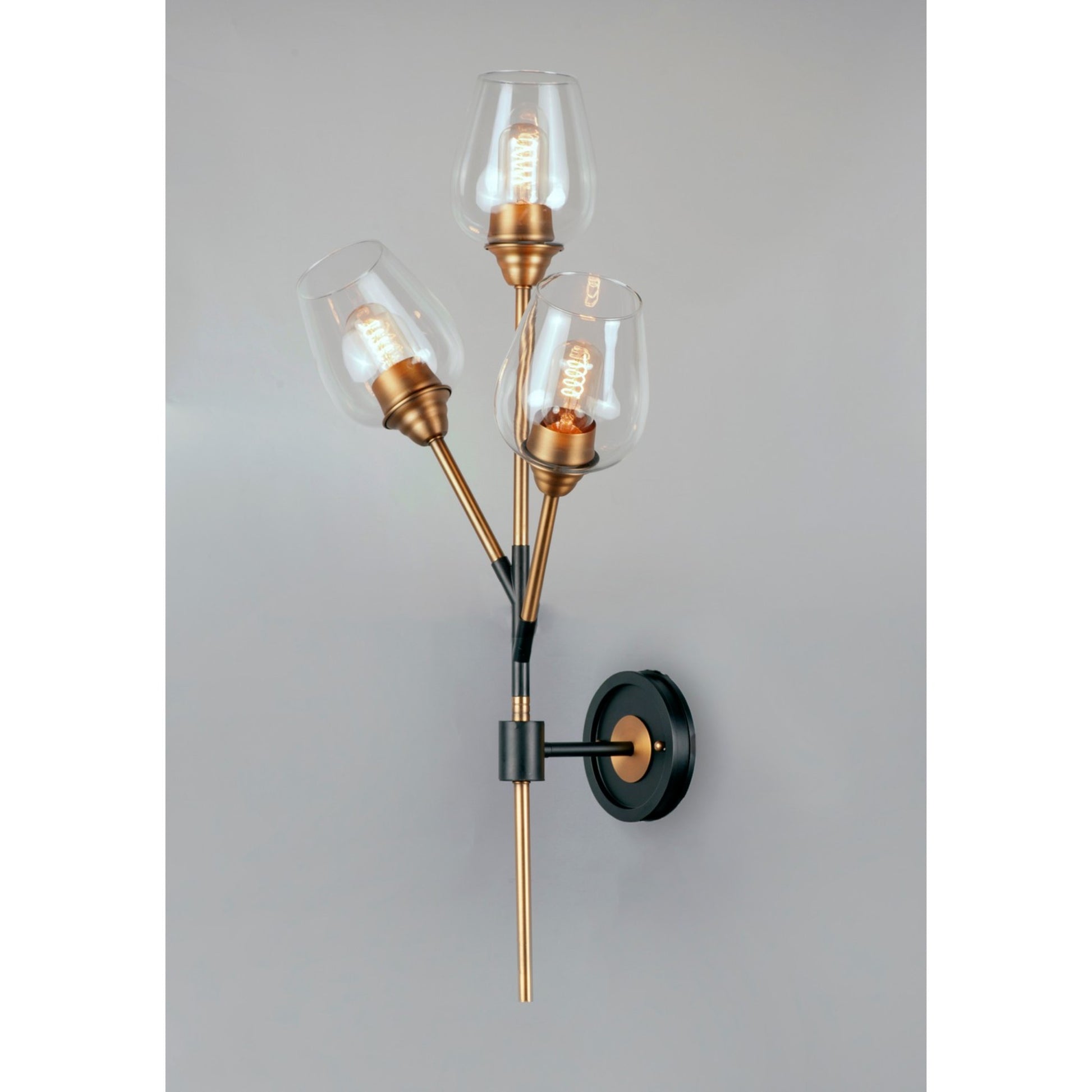 Savvy 32" LED Wall Sconce, Antique Brass & Black Finish - Bees Lighting