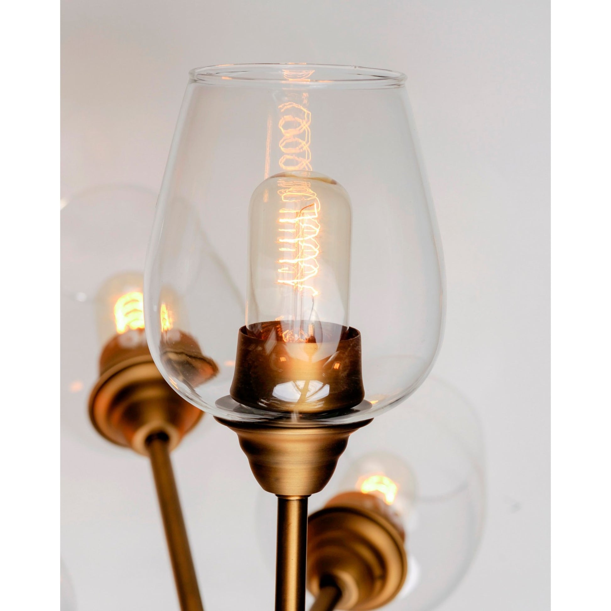 Savvy 32" LED Wall Sconce, Antique Brass & Black Finish - Bees Lighting