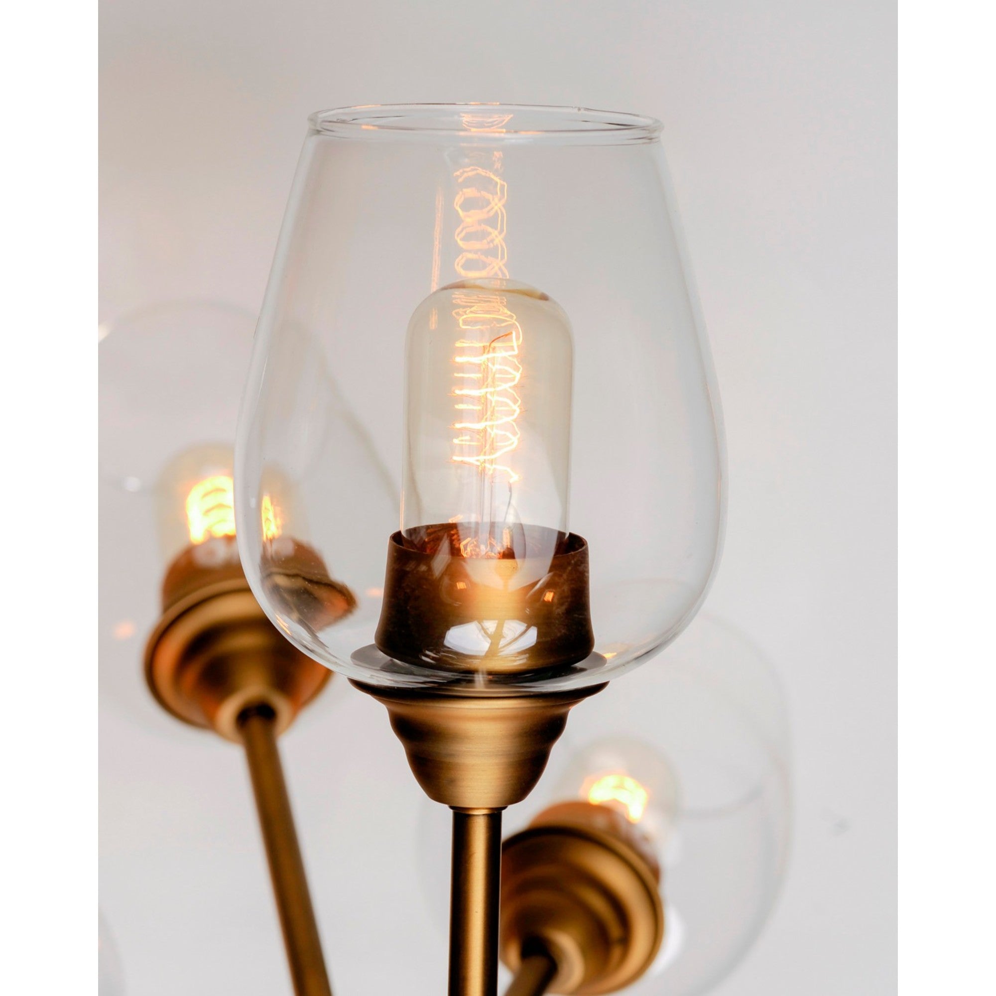 Savvy 32" LED Wall Sconce, Antique Brass & Black Finish - Bees Lighting