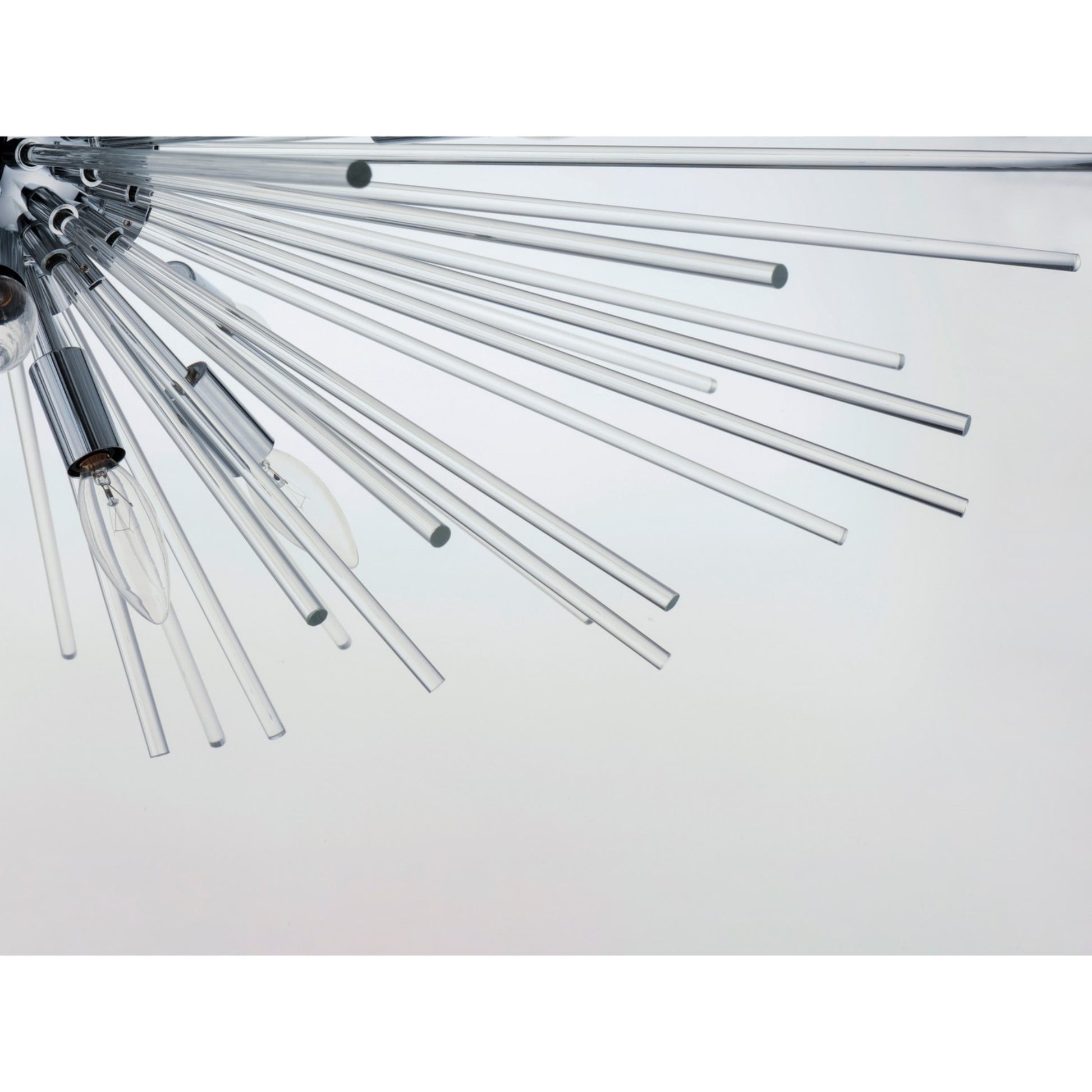 Polaris 25" 8-Light Flush Mount, Polished Chrome Finish - Bees Lighting
