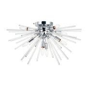Polaris 25" 8-Light Flush Mount, Polished Chrome Finish - Bees Lighting