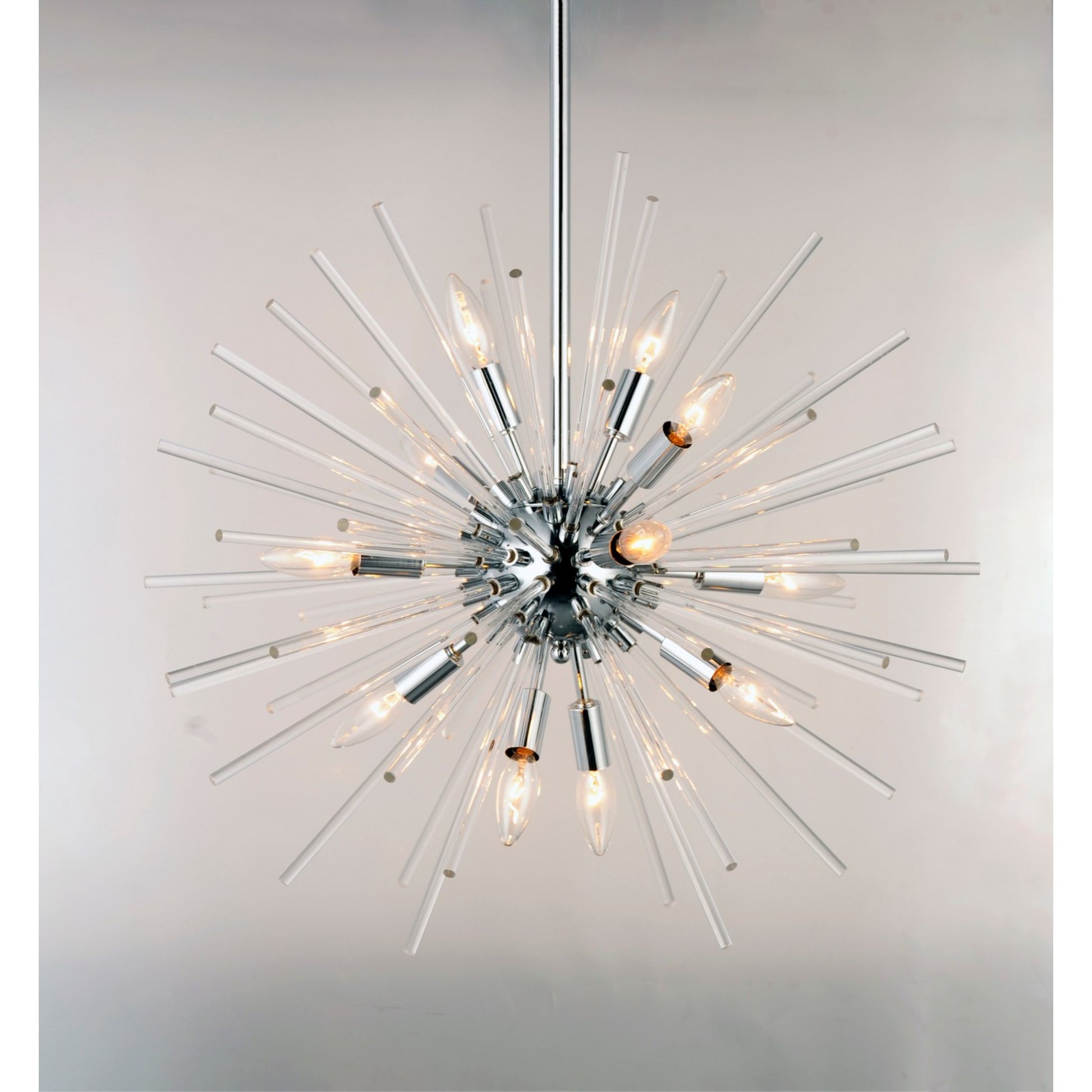 Polaris 25" 12 Light Pendant, Polished Chrome Finish - Bees Lighting