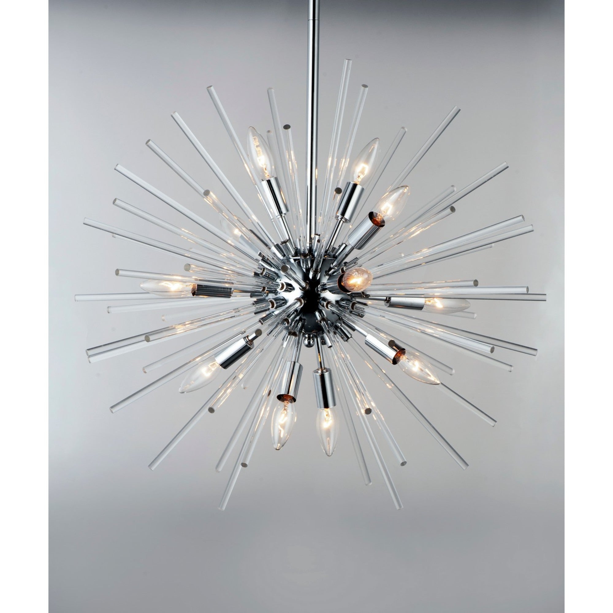Polaris 25" 12 Light Pendant, Polished Chrome Finish - Bees Lighting