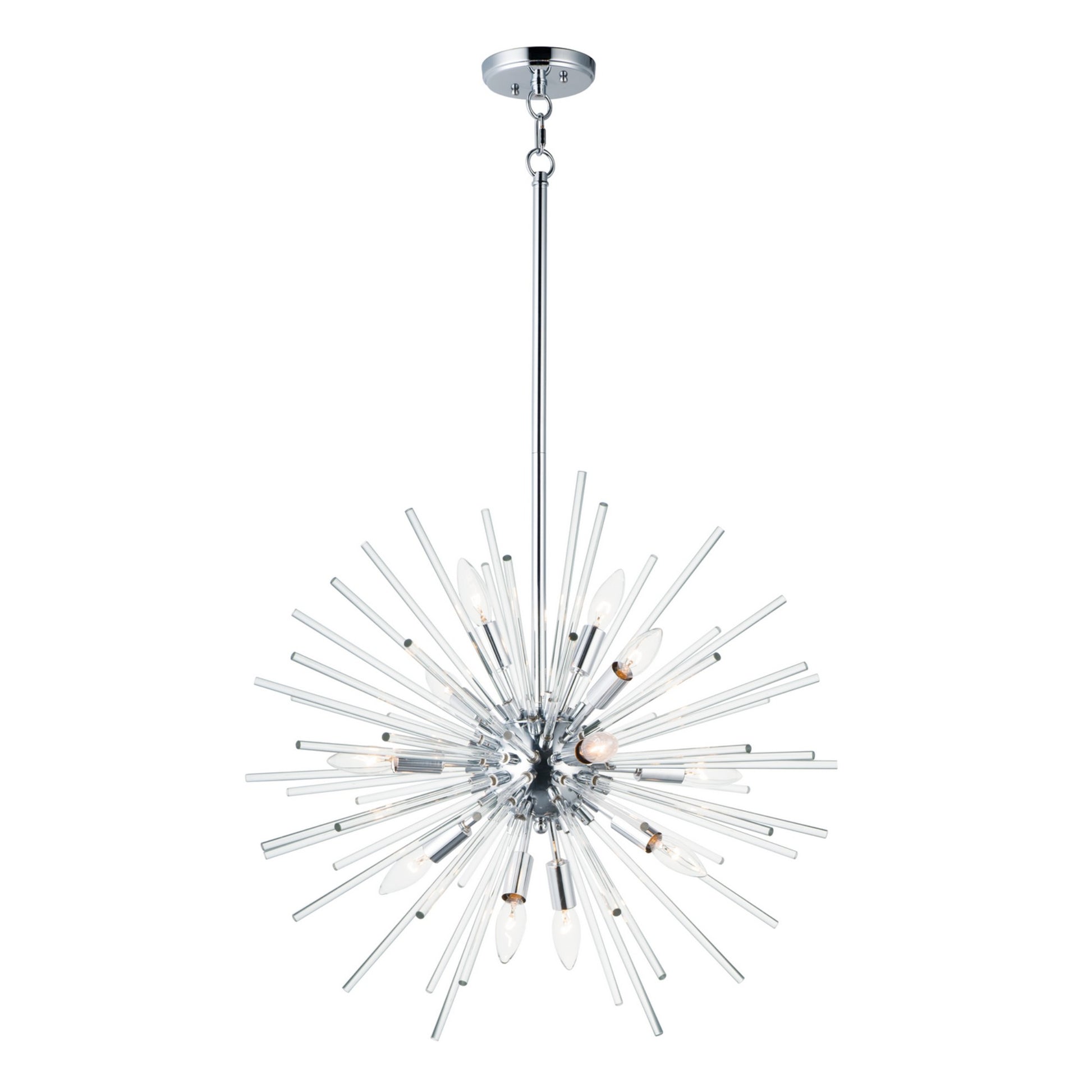 Polaris 25" 12 Light Pendant, Polished Chrome Finish - Bees Lighting