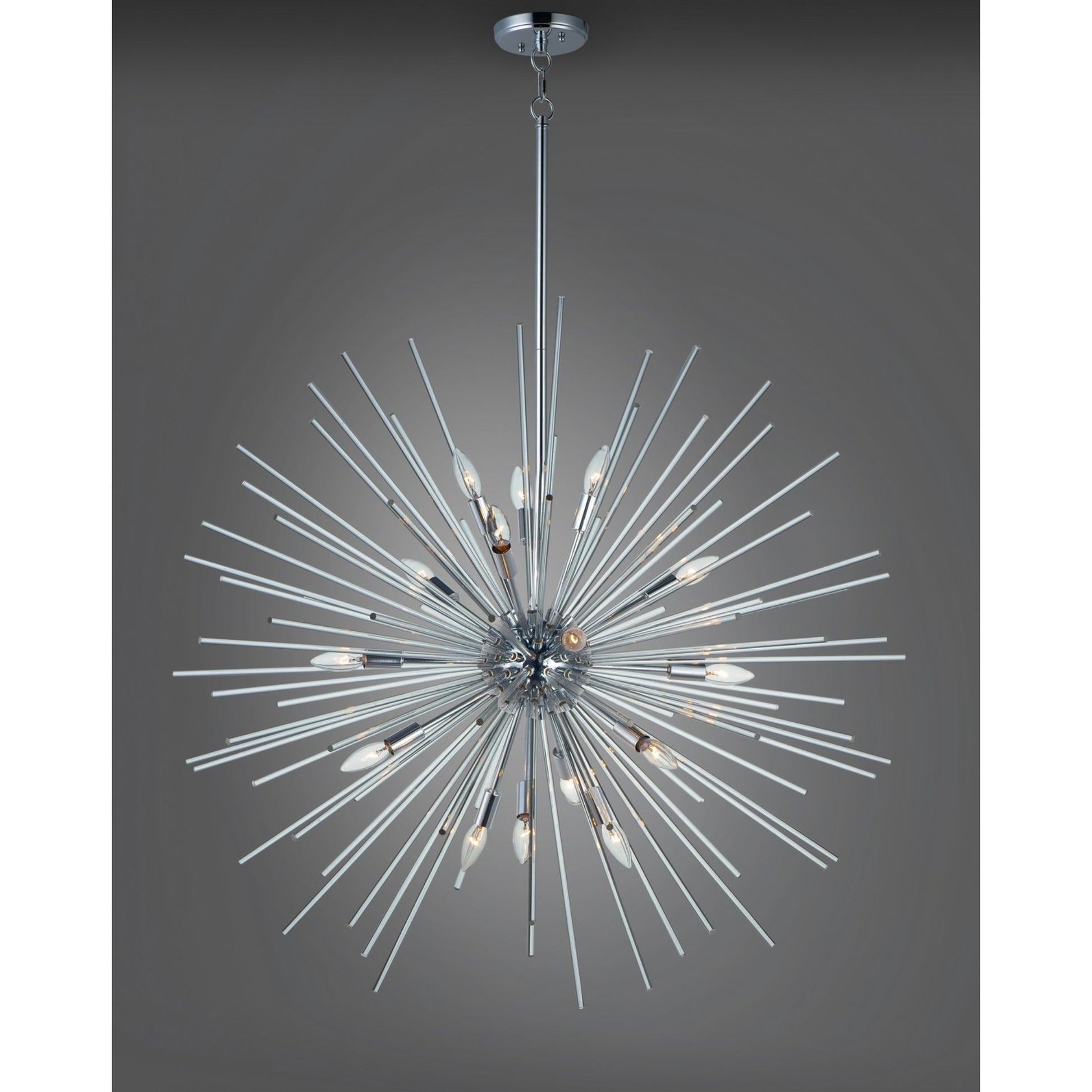 Polaris 40" 16 Light Pendant, Polished Chrome Finish - Bees Lighting