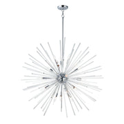 Polaris 40" 16 Light Pendant, Polished Chrome Finish - Bees Lighting