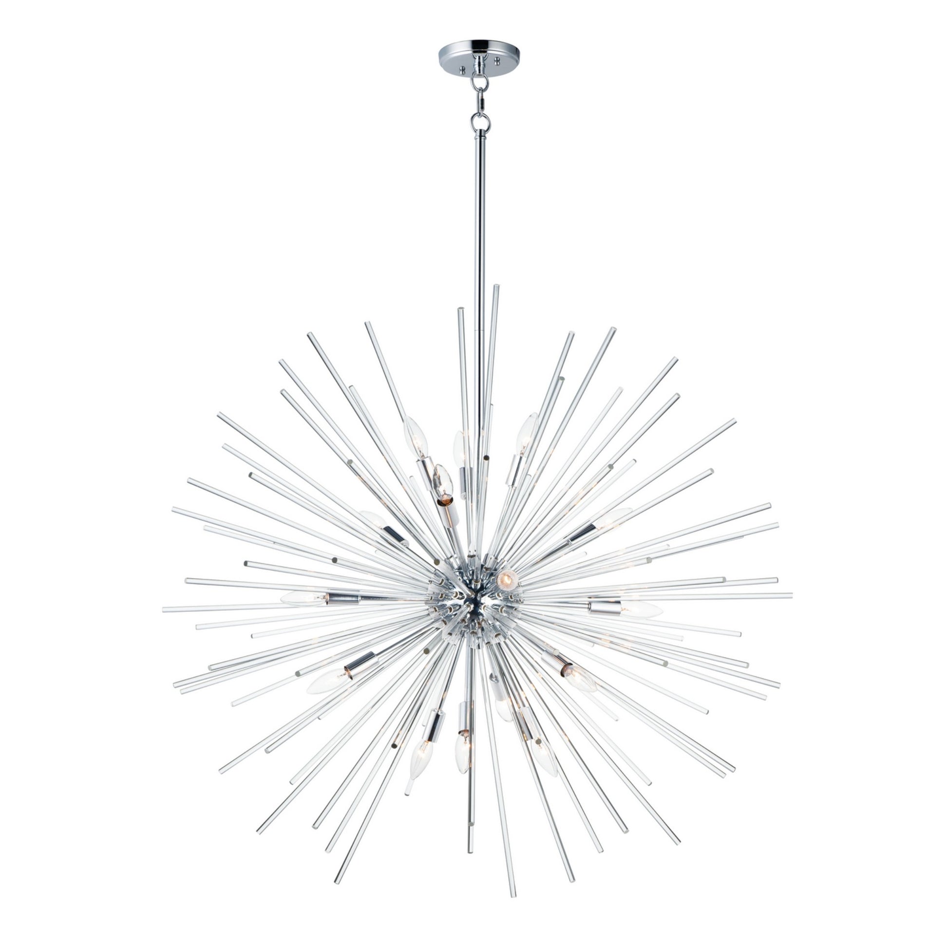 Polaris 40" 16 Light Pendant, Polished Chrome Finish - Bees Lighting