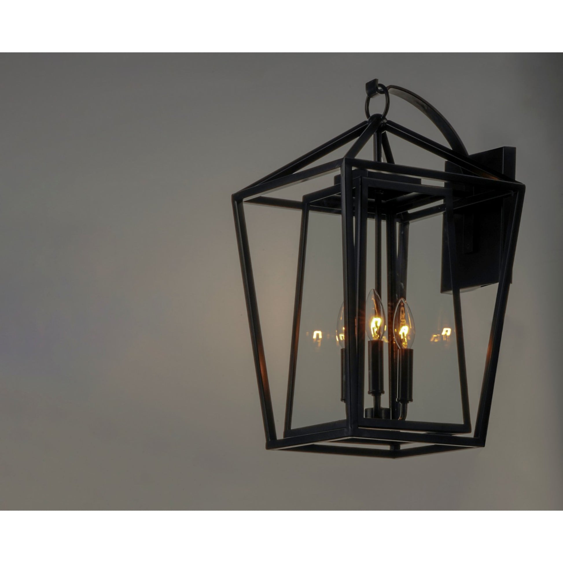 Artisan 21" 3-Light Outdoor Wall Lantern, Black Finish - Bees Lighting