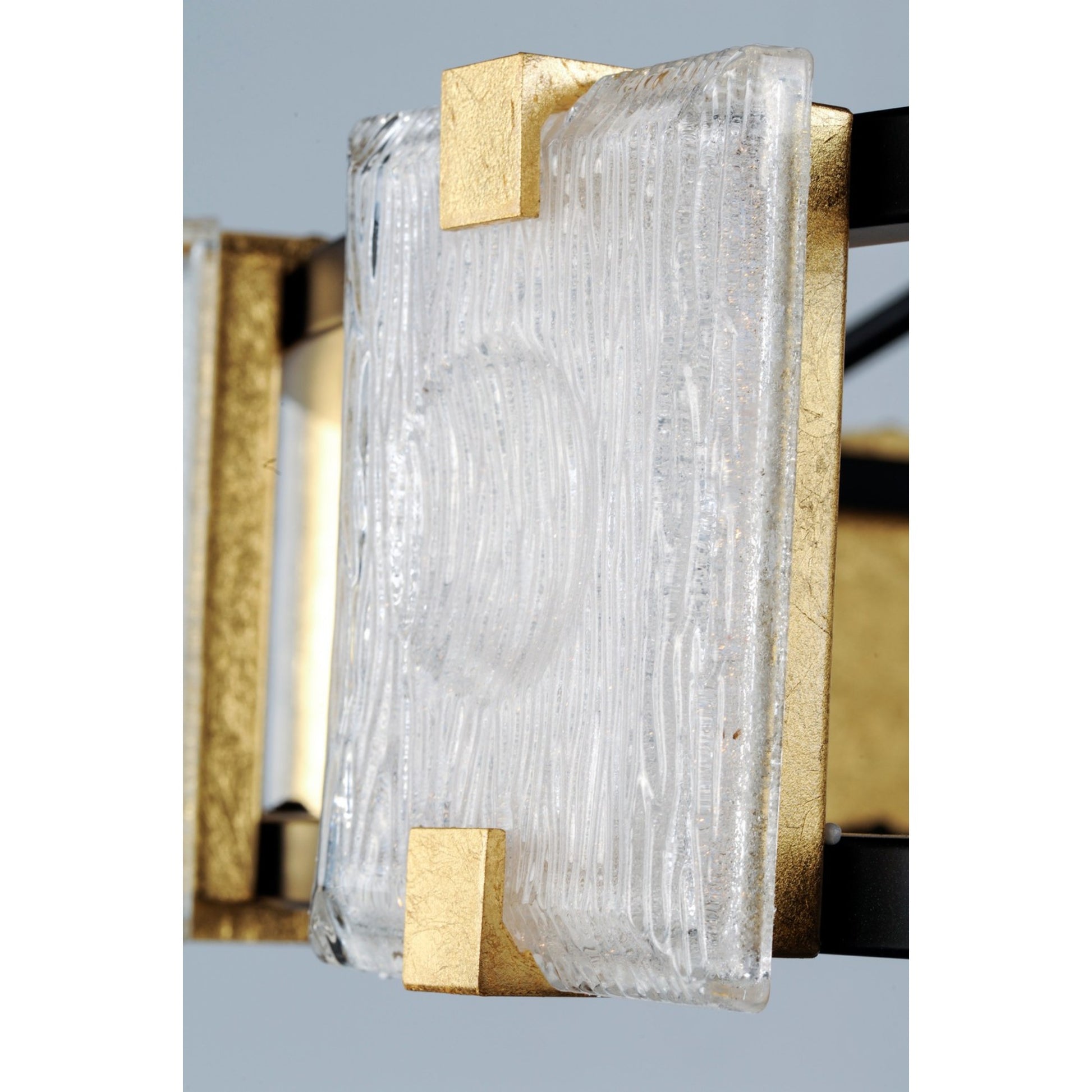Radiant 27" LED Flush Mount, Black & Gold Leaf Finish - Bees Lighting