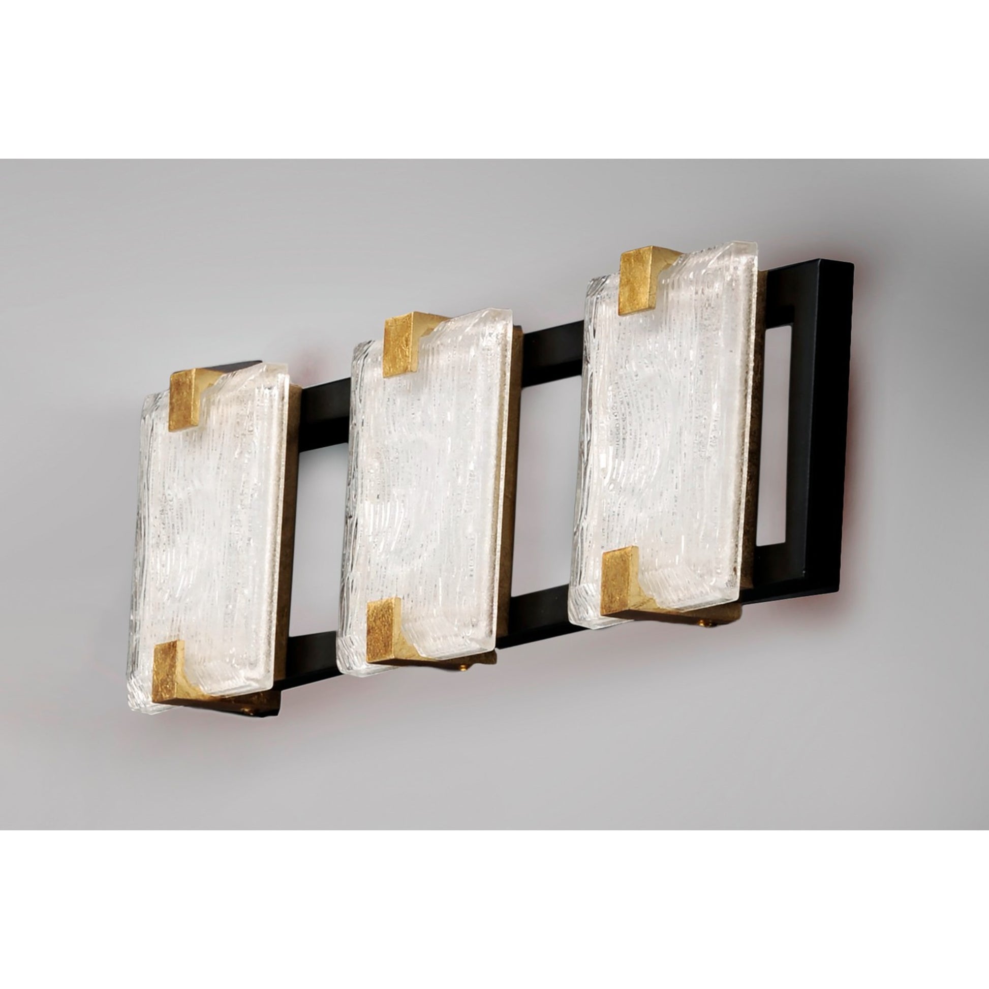 Radiant 21" LED Bath Vanity, Black & Gold Leaf Finish - Bees Lighting
