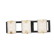 Radiant 21" LED Bath Vanity, Black & Gold Leaf Finish - Bees Lighting