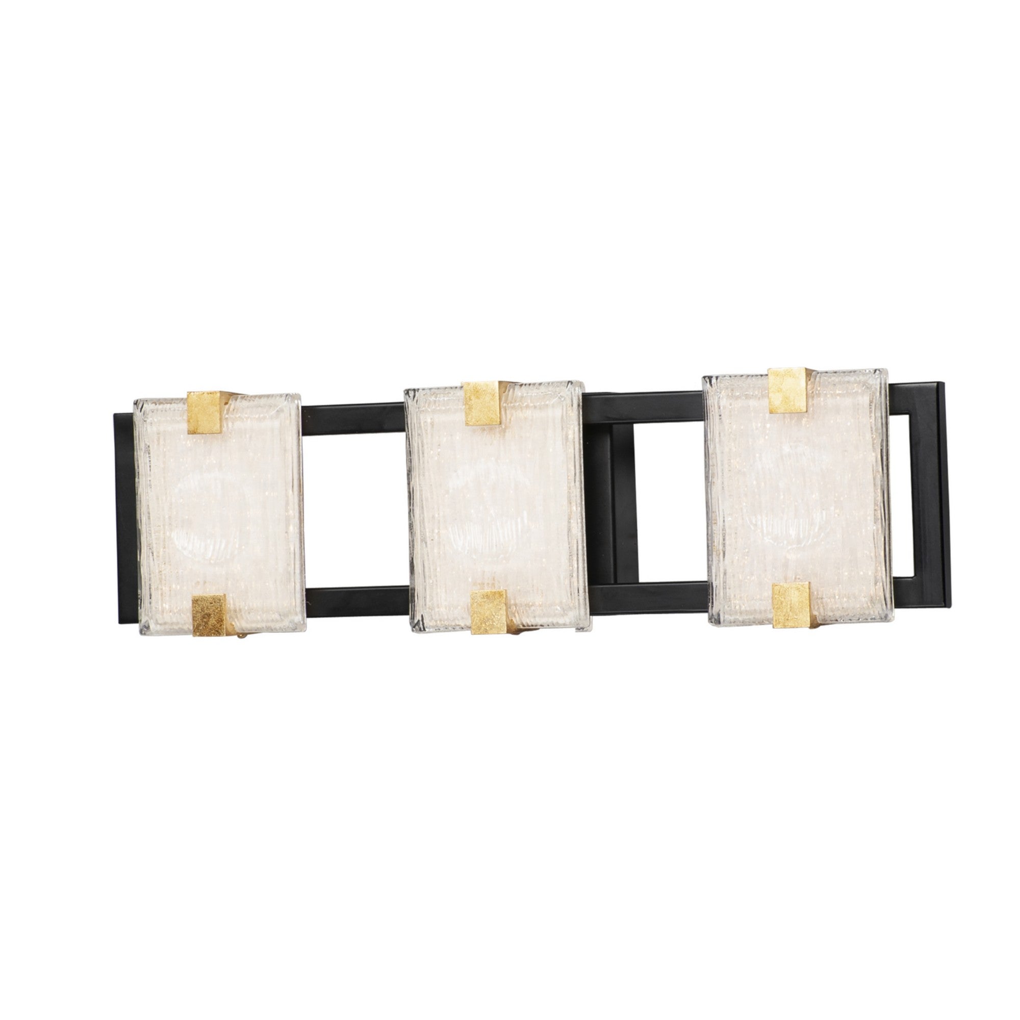 Radiant 21" LED Bath Vanity, Black & Gold Leaf Finish - Bees Lighting