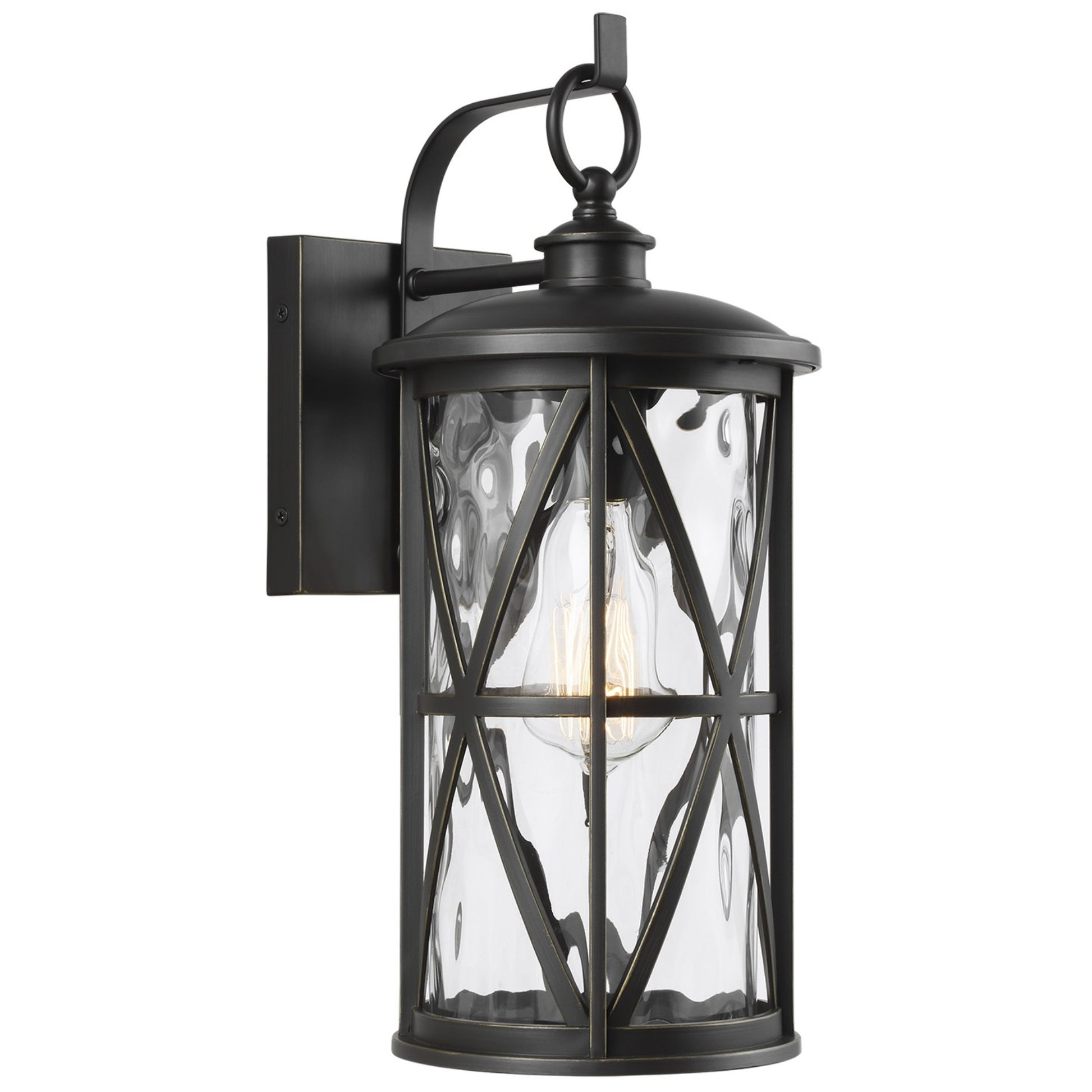Millbrooke 16" Small Lantern, Antique Bronze Finish - Bees Lighting