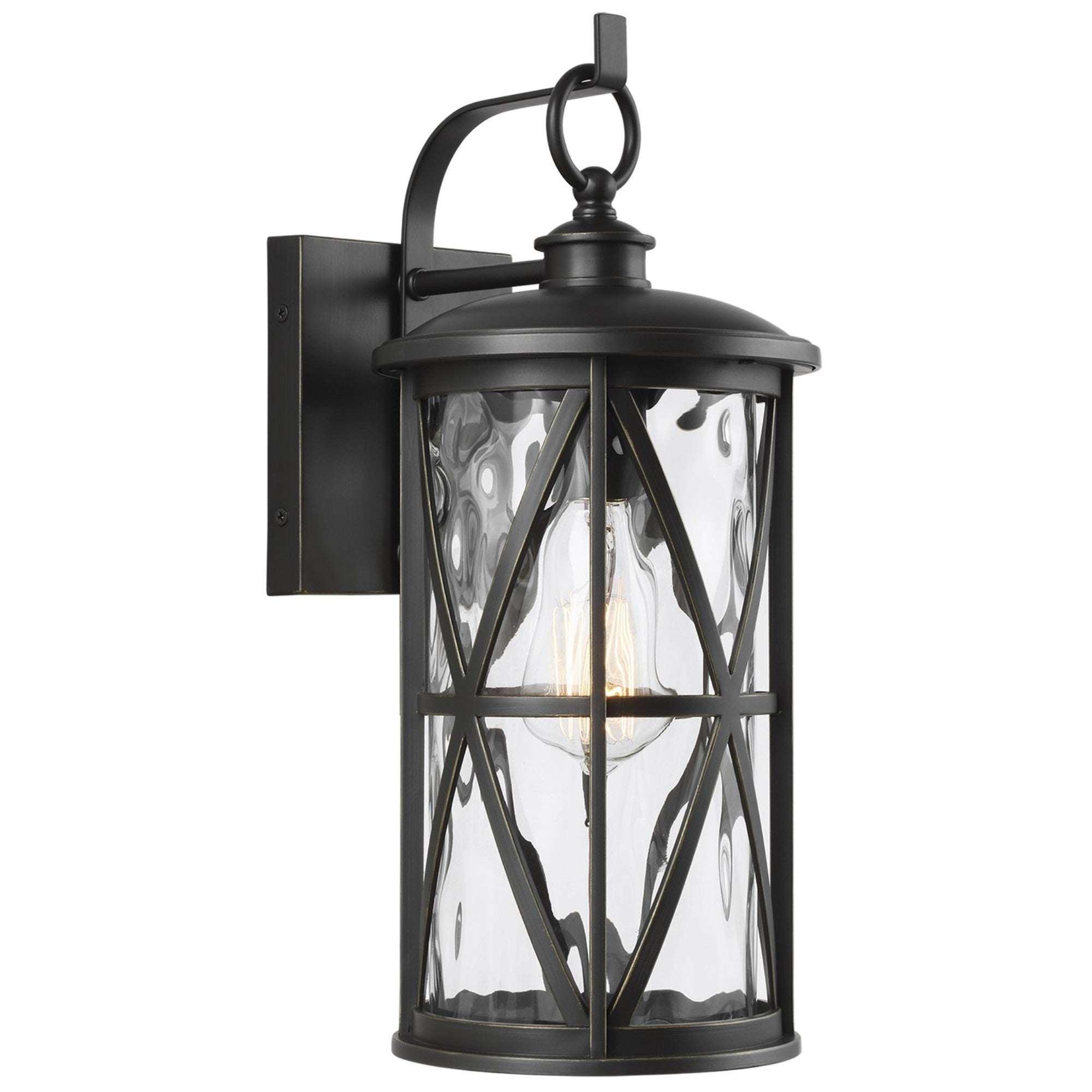 Millbrooke 16" Small Lantern, Antique Bronze Finish - Bees Lighting