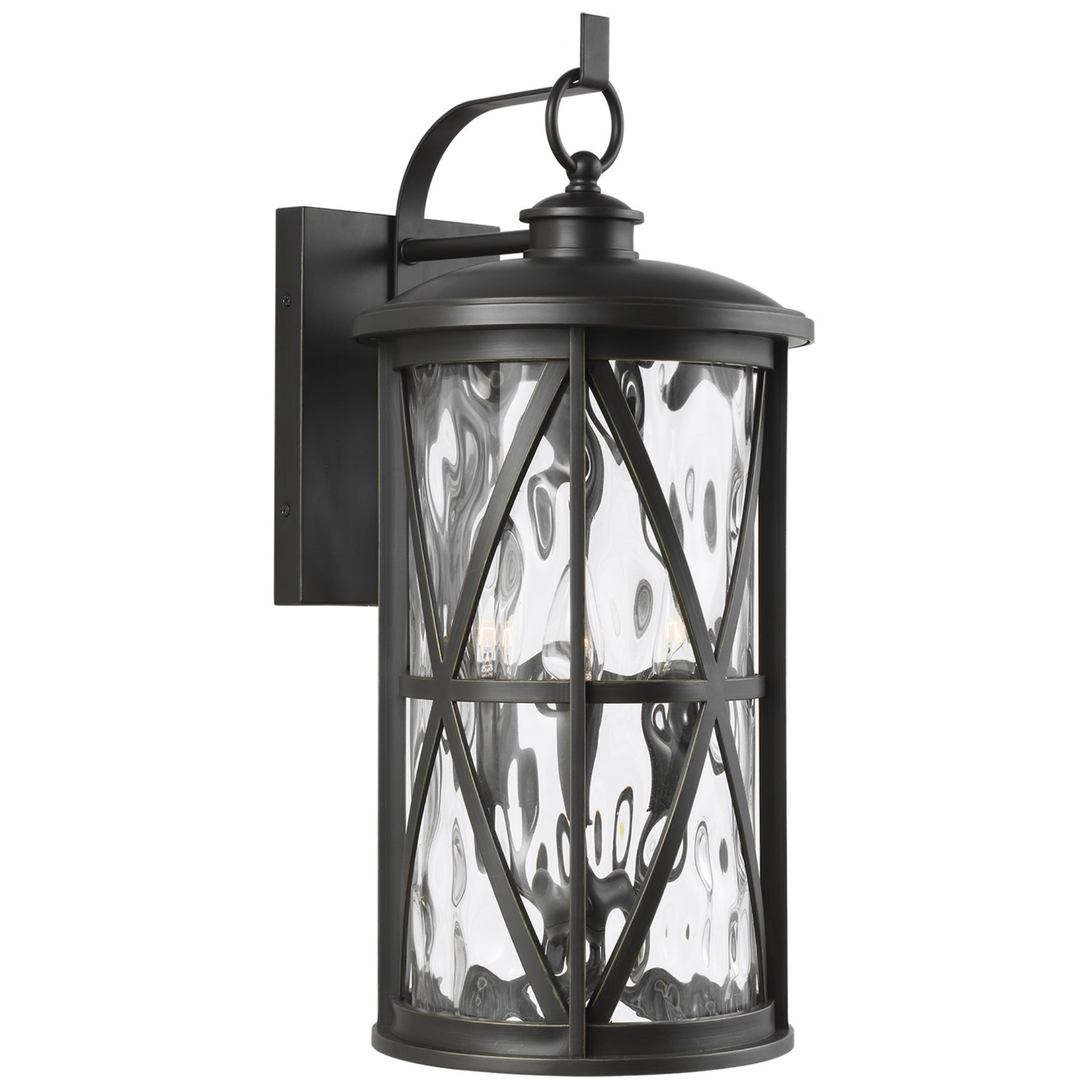 Millbrooke 22" 3-Light Large Lantern, Antique Bronze Finish - Bees Lighting