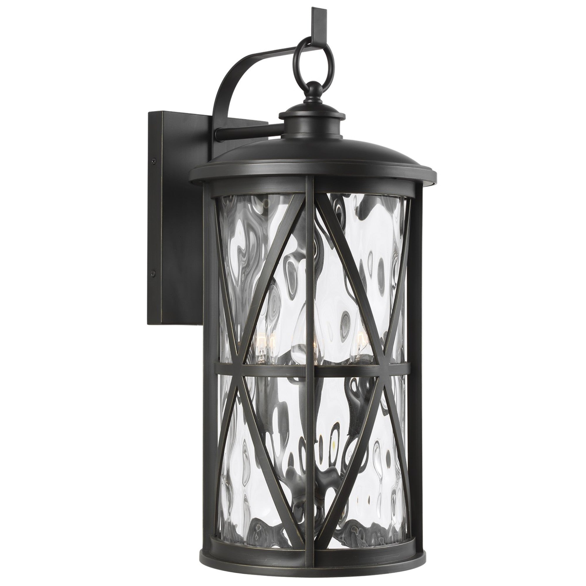 Millbrooke 22" 3-Light Large Lantern, Antique Bronze Finish - Bees Lighting