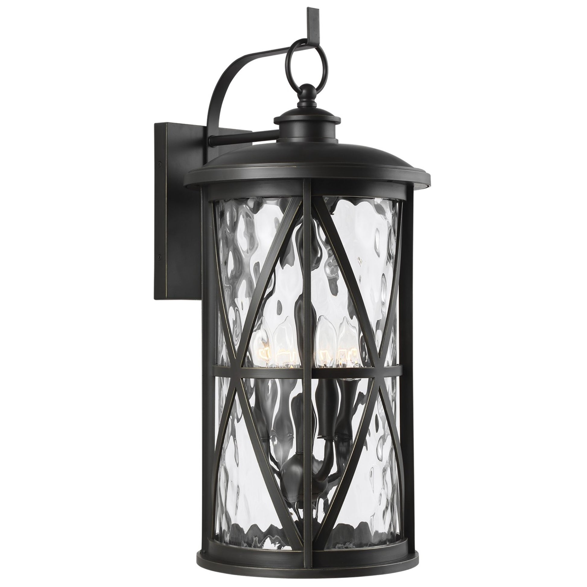 Millbrooke 27" 4-Light X-Large Lantern, Antique Bronze Finish - Bees Lighting