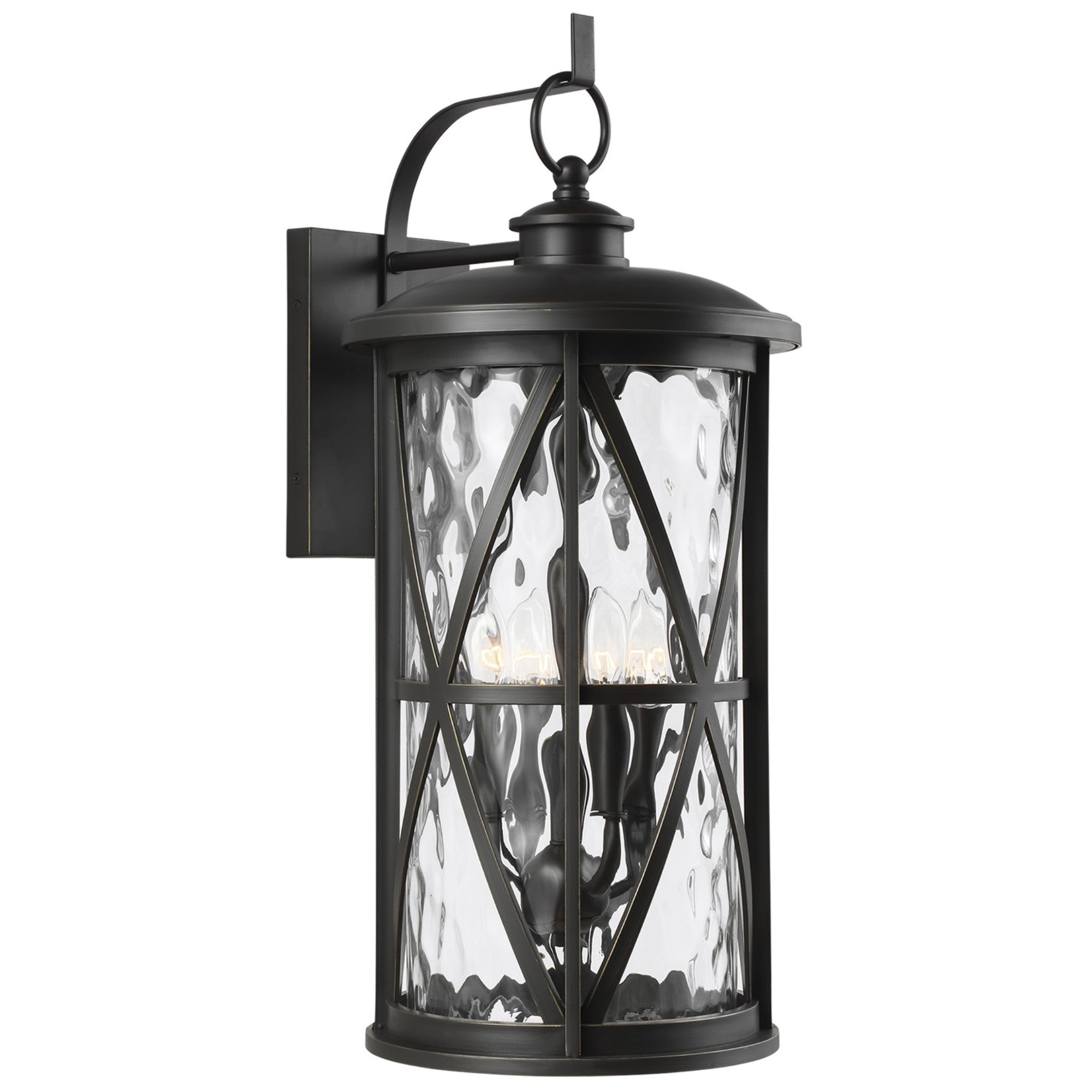 Millbrooke 27" 4-Light X-Large Lantern, Antique Bronze Finish - Bees Lighting