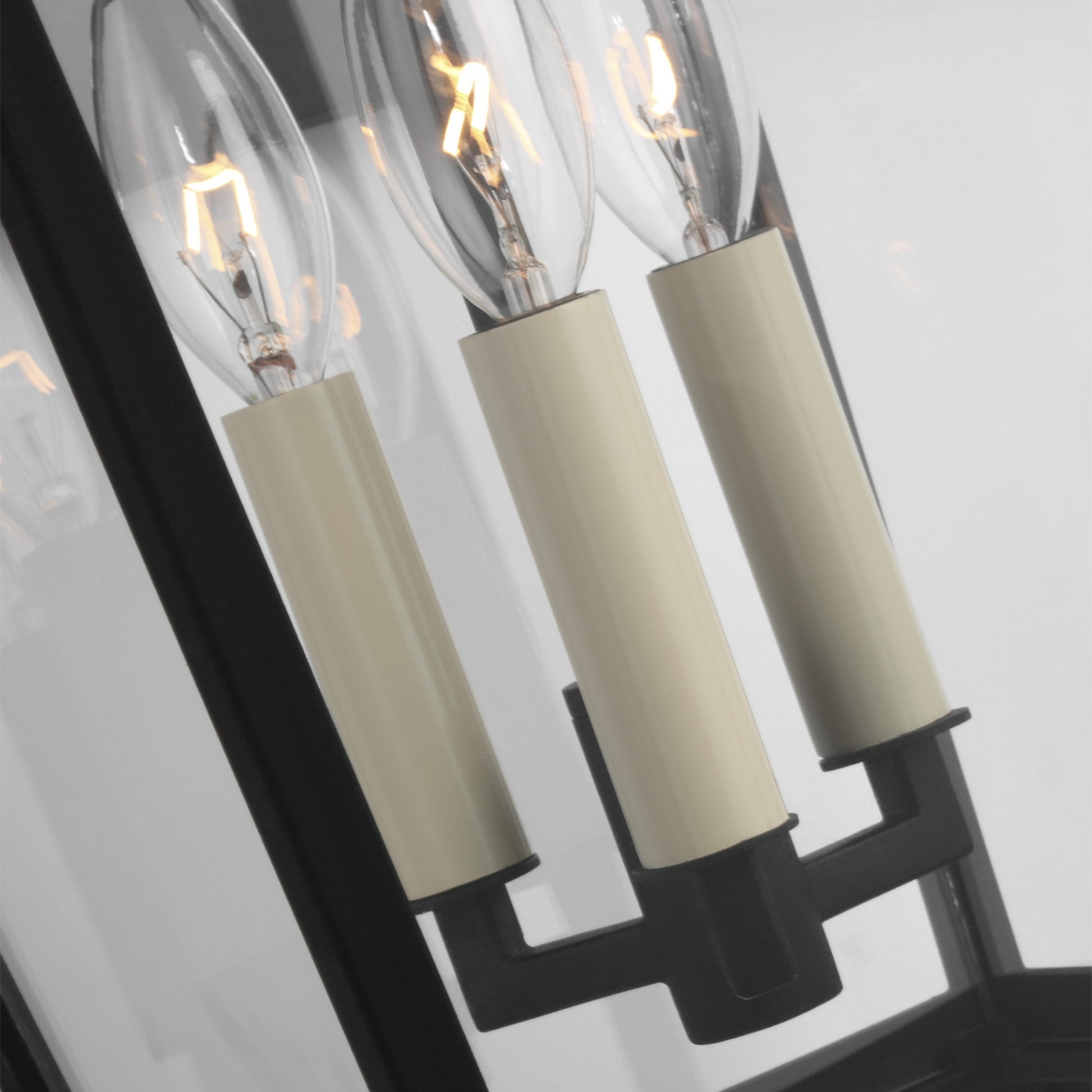Warren 23" 3-Light Medium Wall Lantern, Textured Black Finish - Bees Lighting