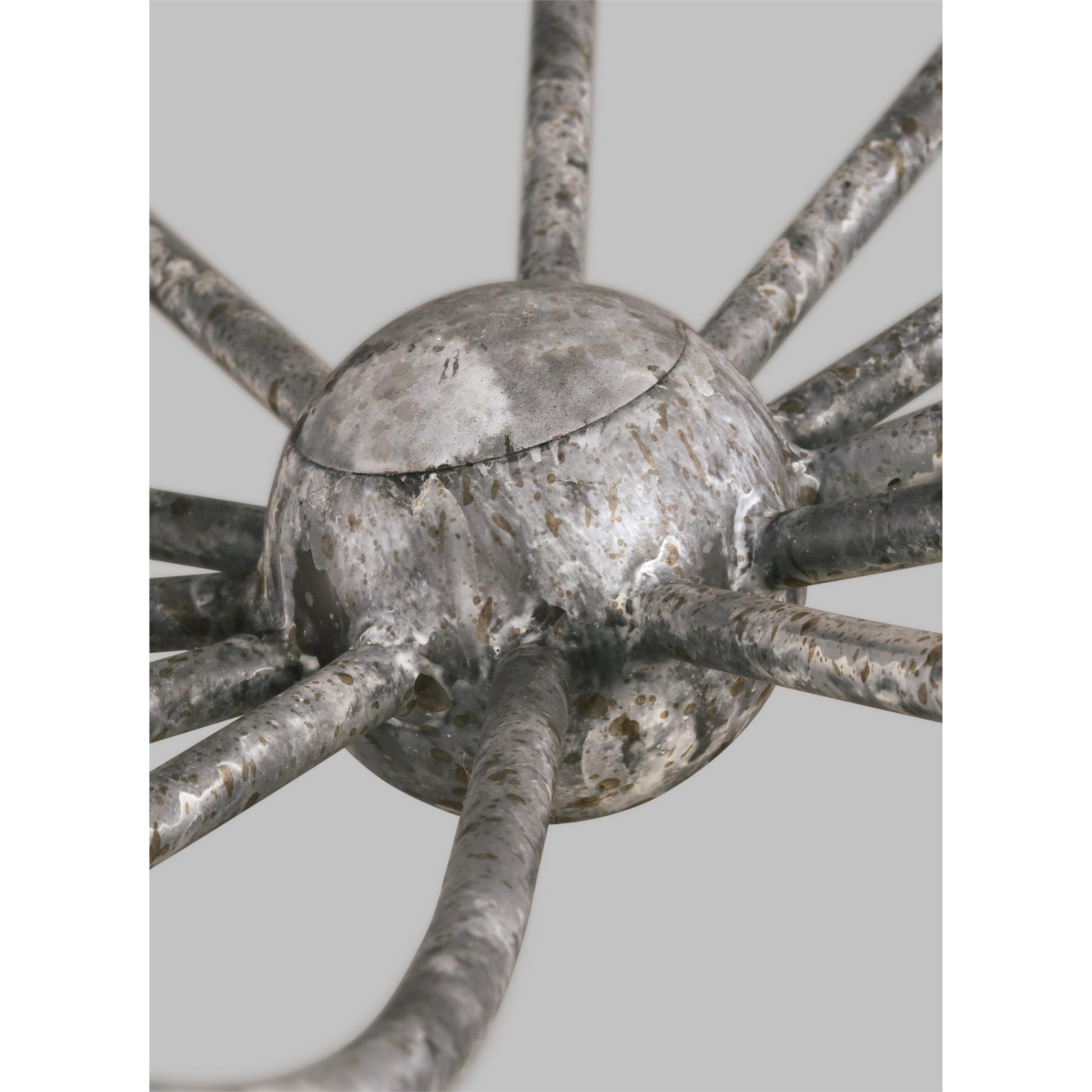 Richmond 31" 12-Light Medium Chandelier, Weathered Galvanized Finish - Bees Lighting