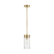 Garrett 6" Medium Cylinder Pendant, Burnished Brass Finish - Bees Lighting