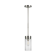 Garrett 6" Medium Cylinder Pendant, Polished Nickel Finish - Bees Lighting