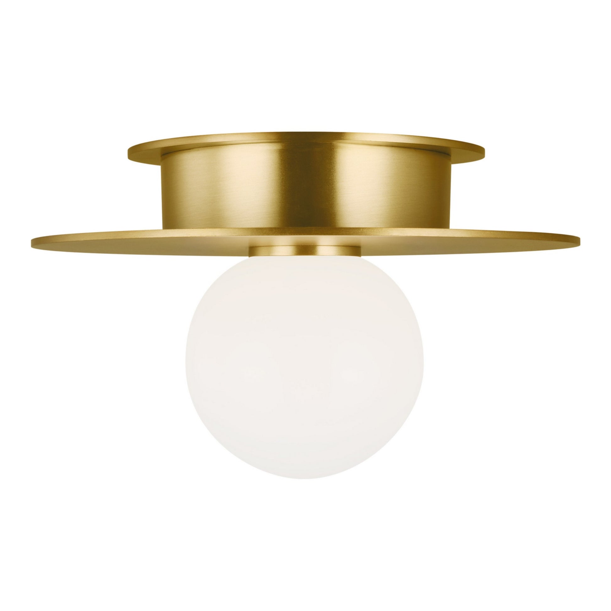 Nodes 8" Flush Mount, Burnished Brass Finish - Bees Lighting