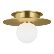 Nodes 8" Flush Mount, Burnished Brass Finish - Bees Lighting