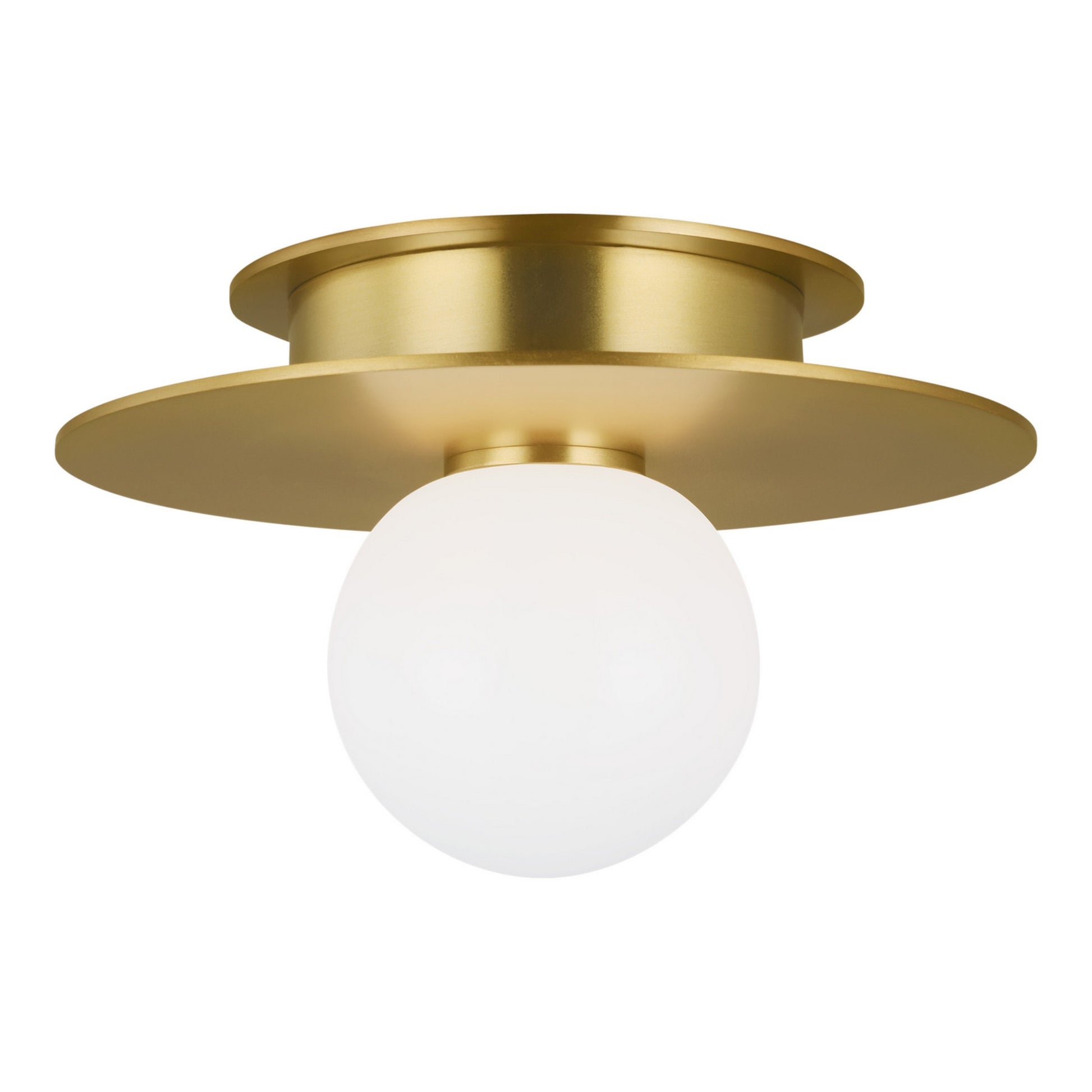 Nodes 8" Flush Mount, Burnished Brass Finish - Bees Lighting
