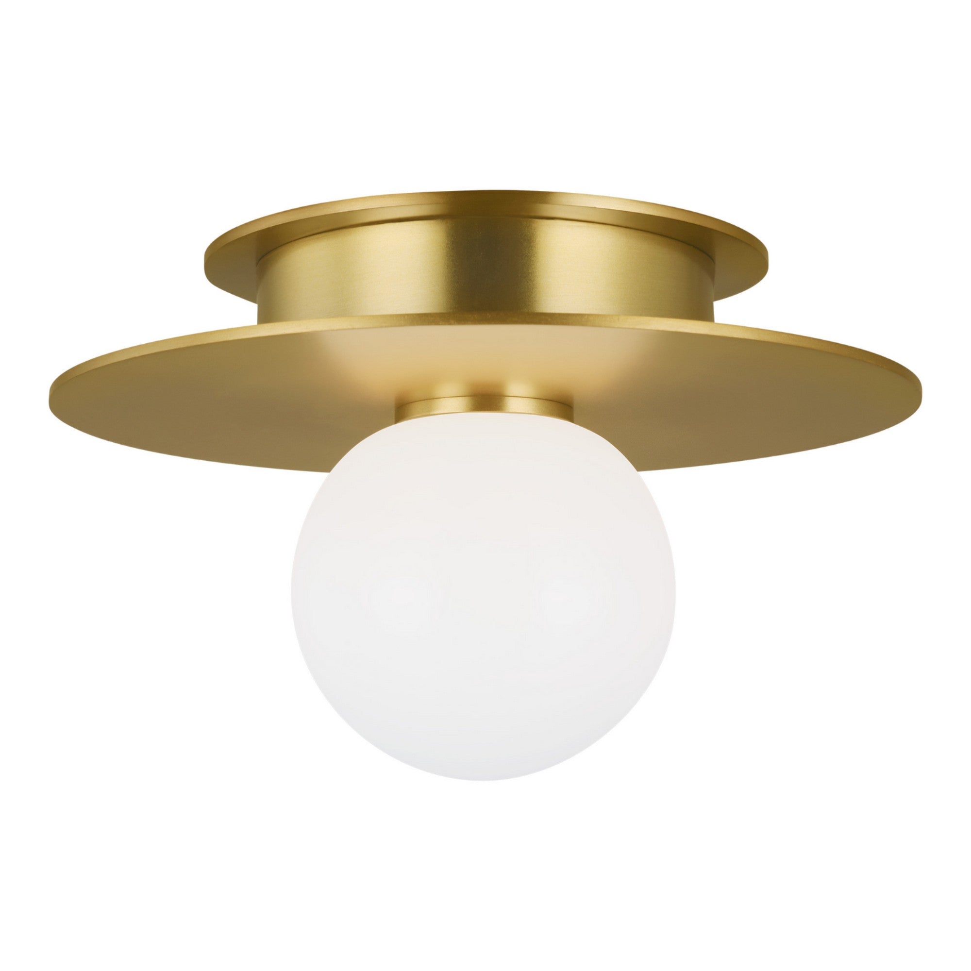 Nodes 8" Flush Mount, Burnished Brass Finish - Bees Lighting