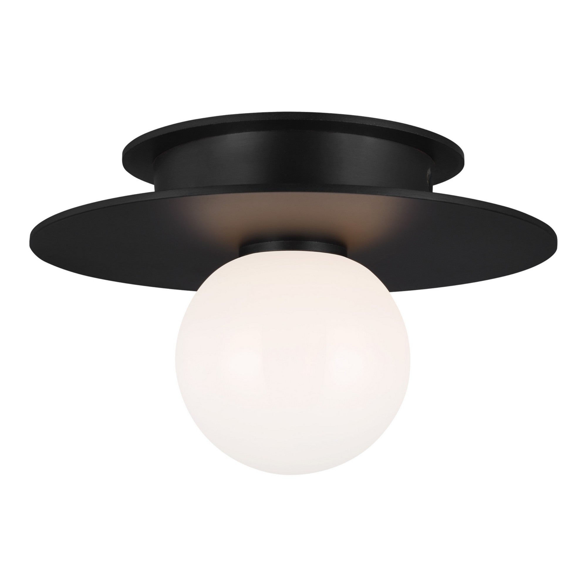 Nodes 8" Flush Mount, Midnight Black Finish - Bees Lighting