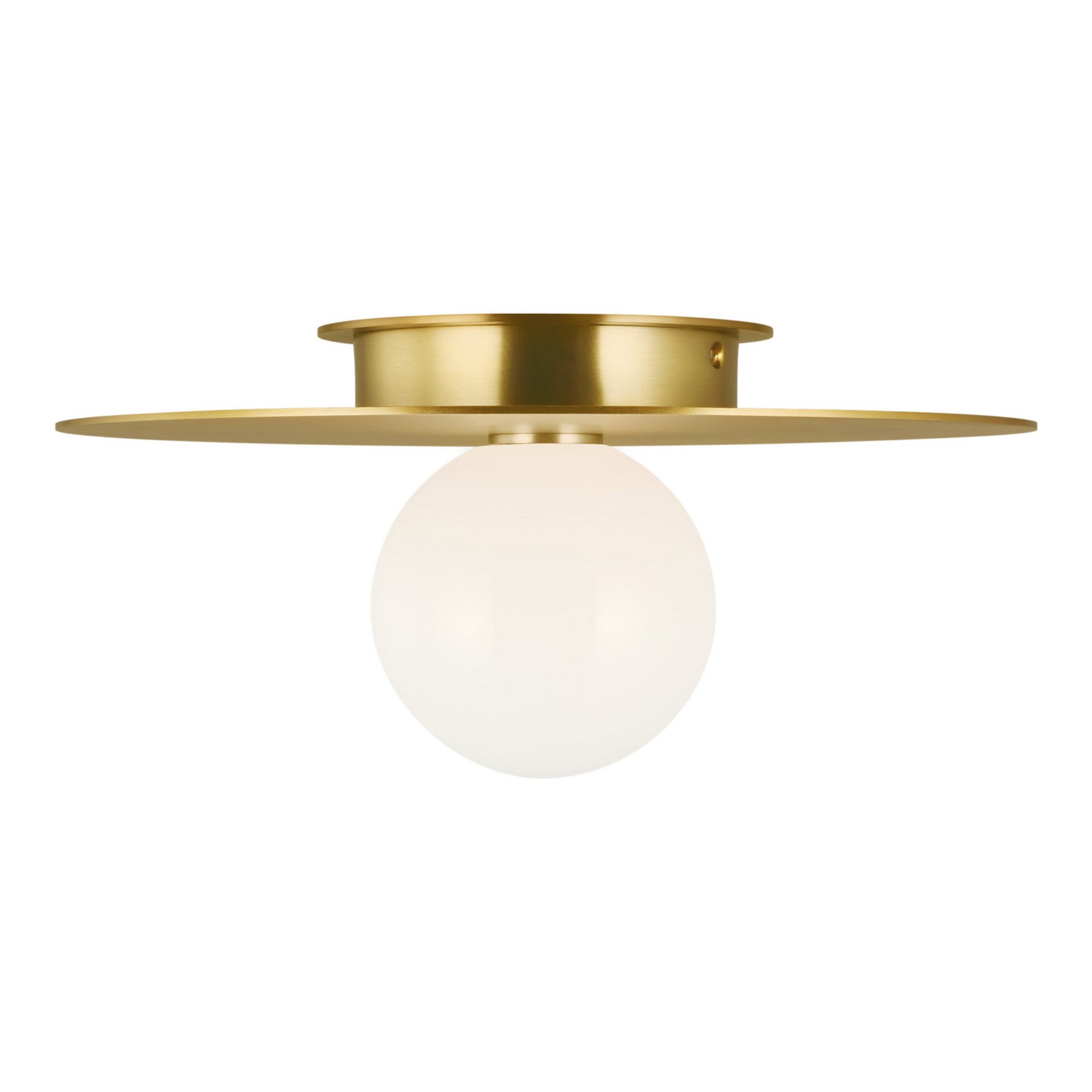 Nodes 14" Flush Mount, Burnished Brass Finish - Bees Lighting