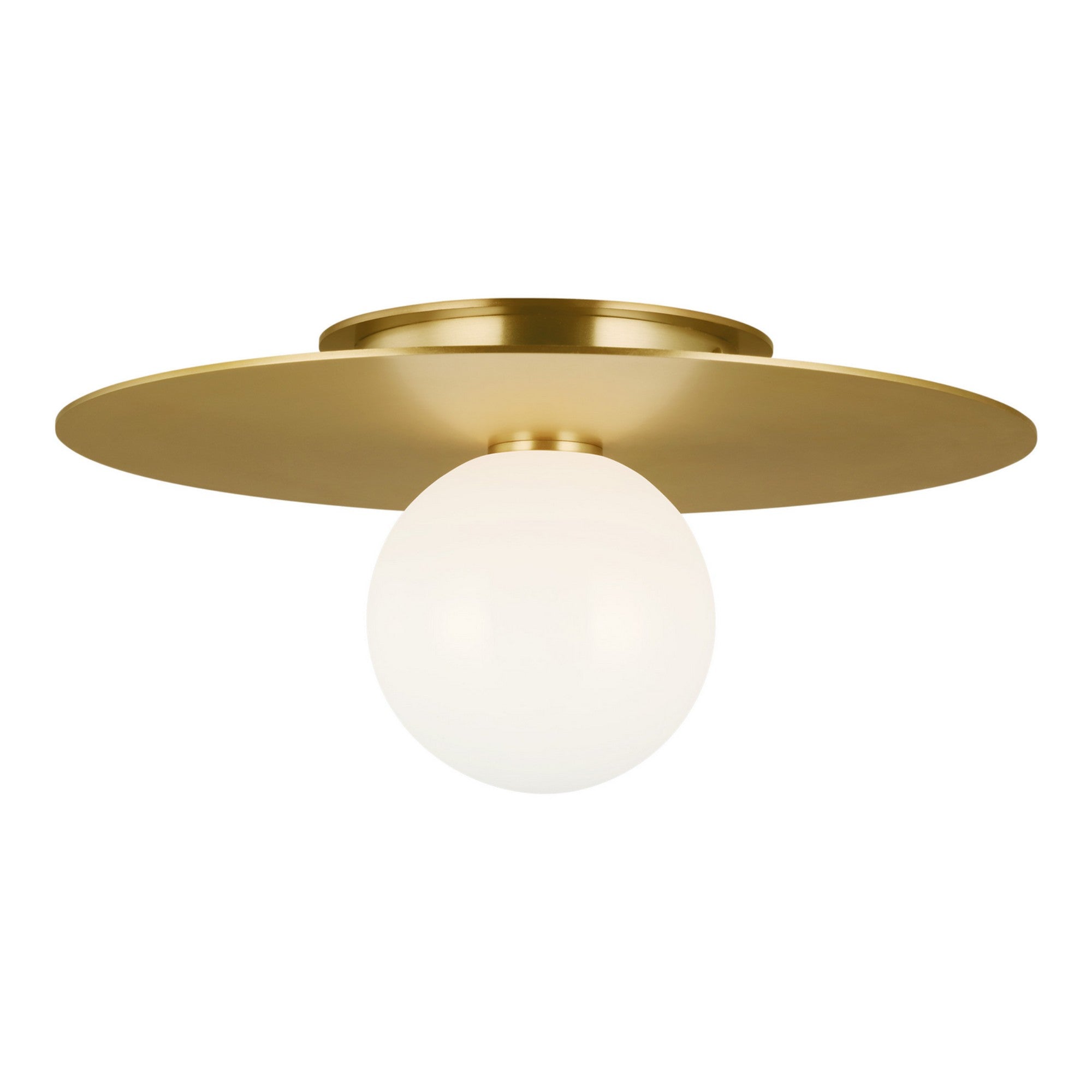 Nodes 14" Flush Mount, Burnished Brass Finish - Bees Lighting