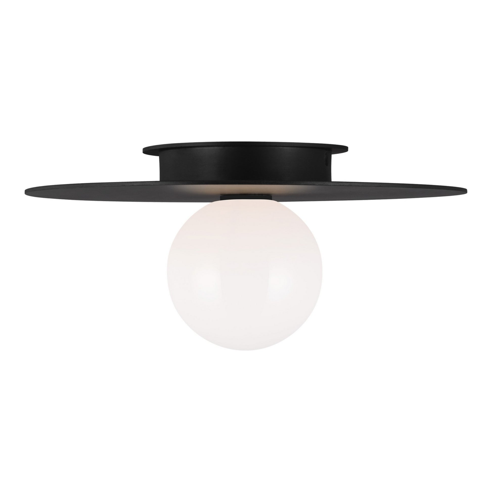 Nodes 14" Flush Mount, Midnight Black Finish - Bees Lighting
