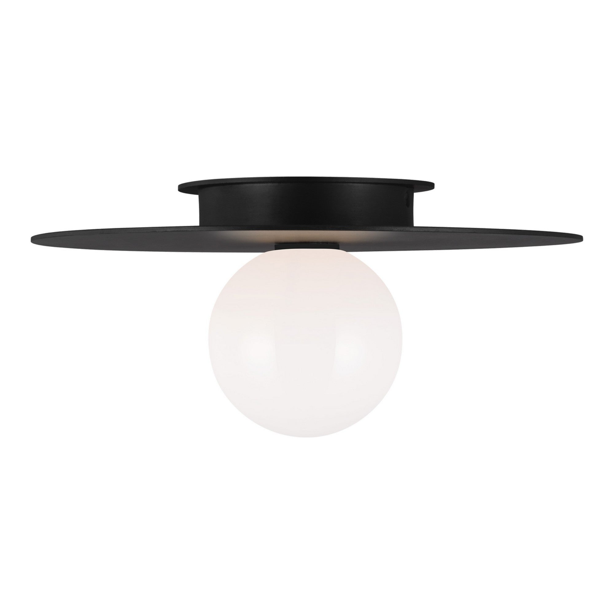 Nodes 14" Flush Mount, Midnight Black Finish - Bees Lighting
