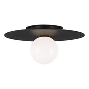 Nodes 14" Flush Mount, Midnight Black Finish - Bees Lighting