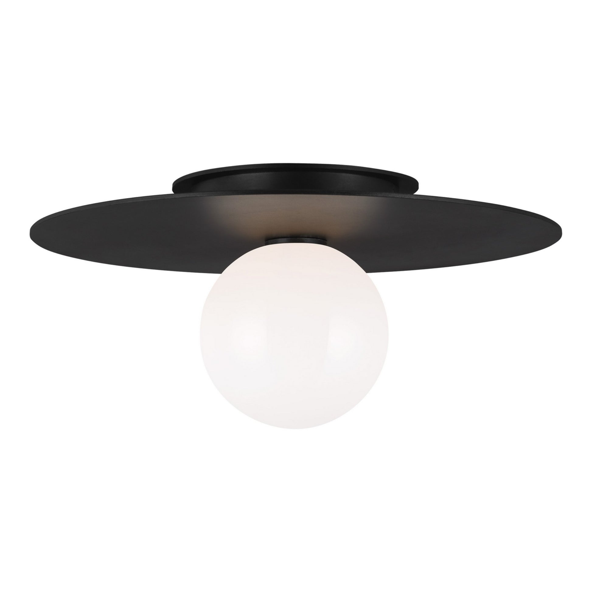 Nodes 14" Flush Mount, Midnight Black Finish - Bees Lighting