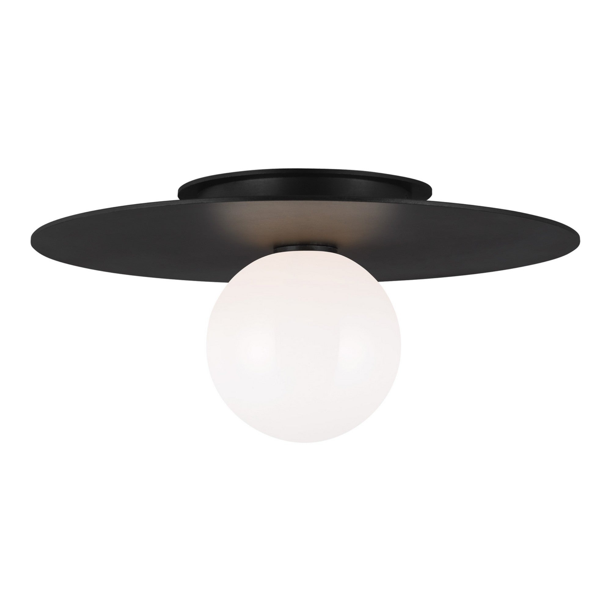 Nodes 14" Flush Mount, Midnight Black Finish - Bees Lighting