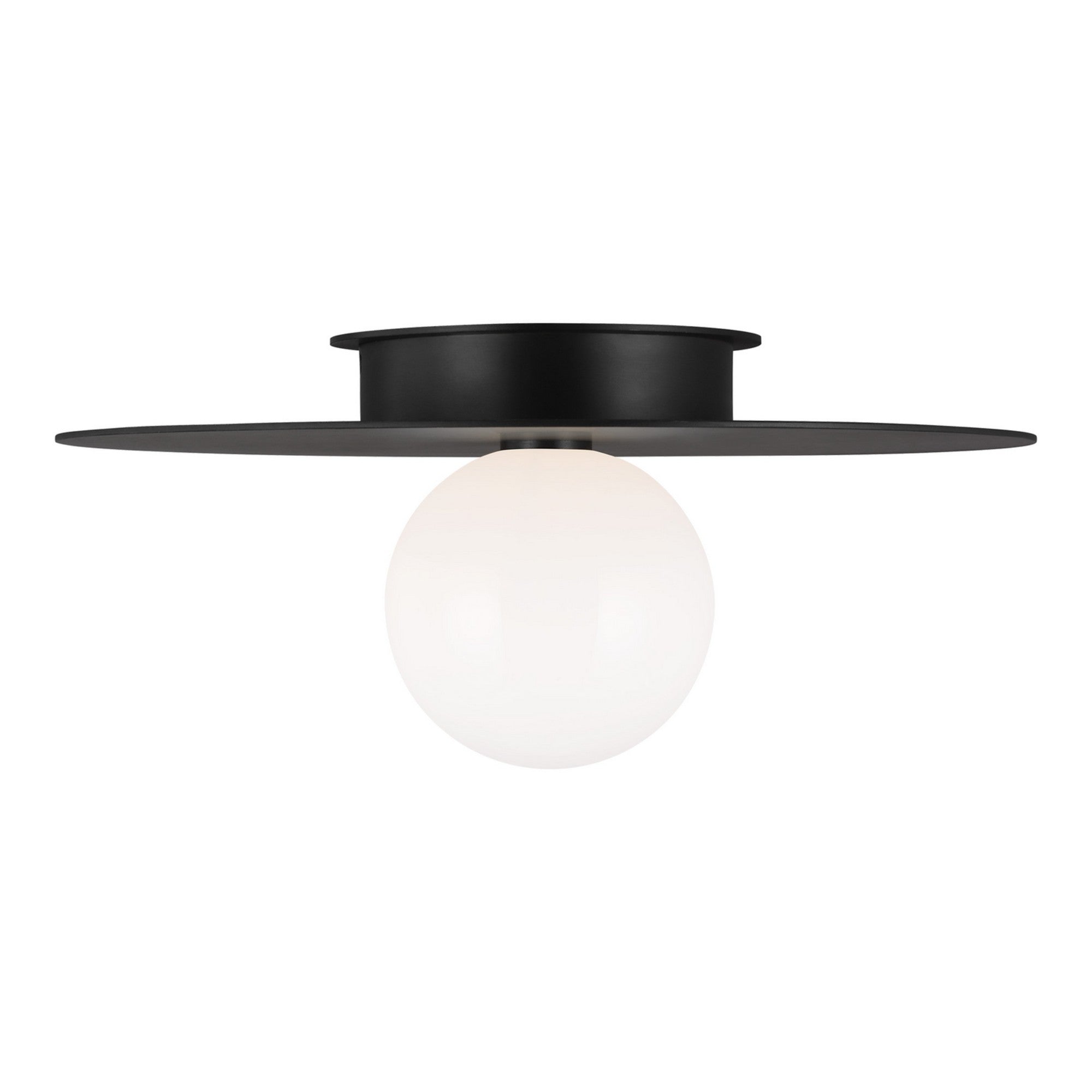 Nodes 18" Flush Mount, Midnight Black Finish - Bees Lighting