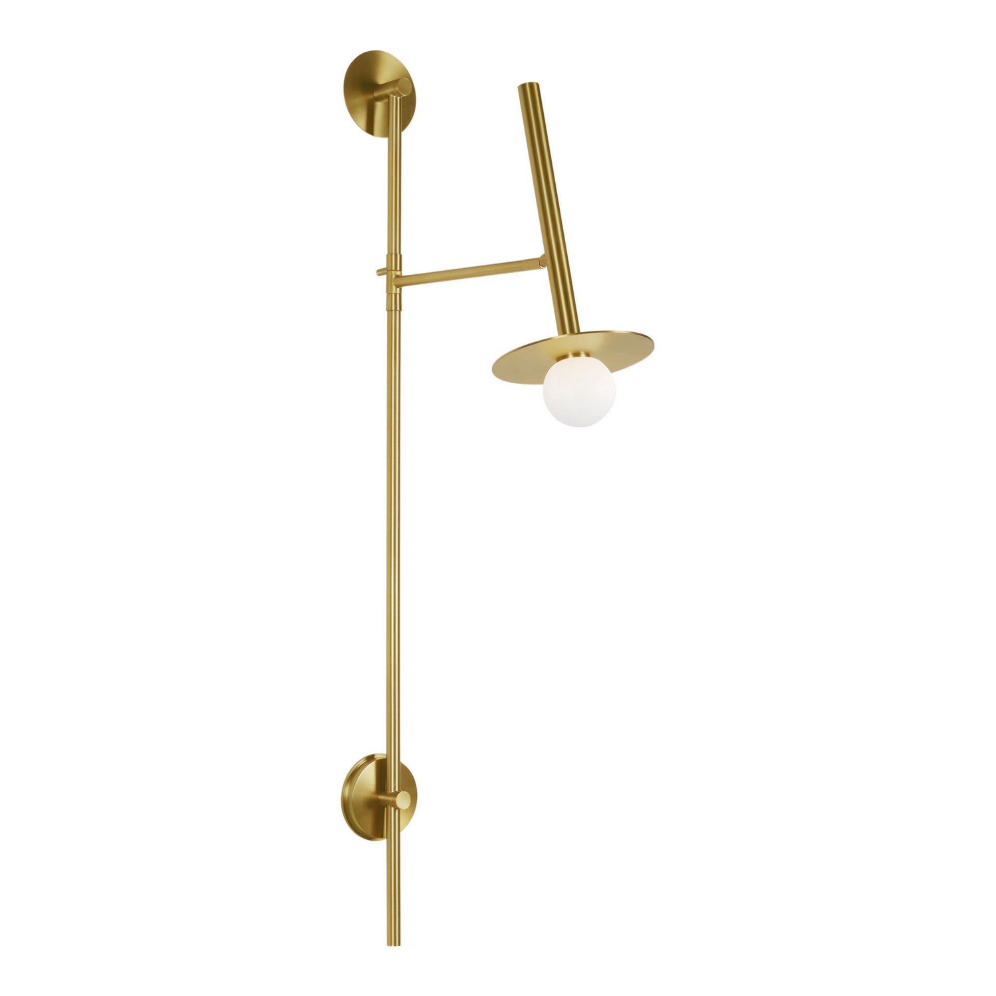 Nodes 48" Large Pivot Sconce, Burnished Brass Finish - Bees Lighting