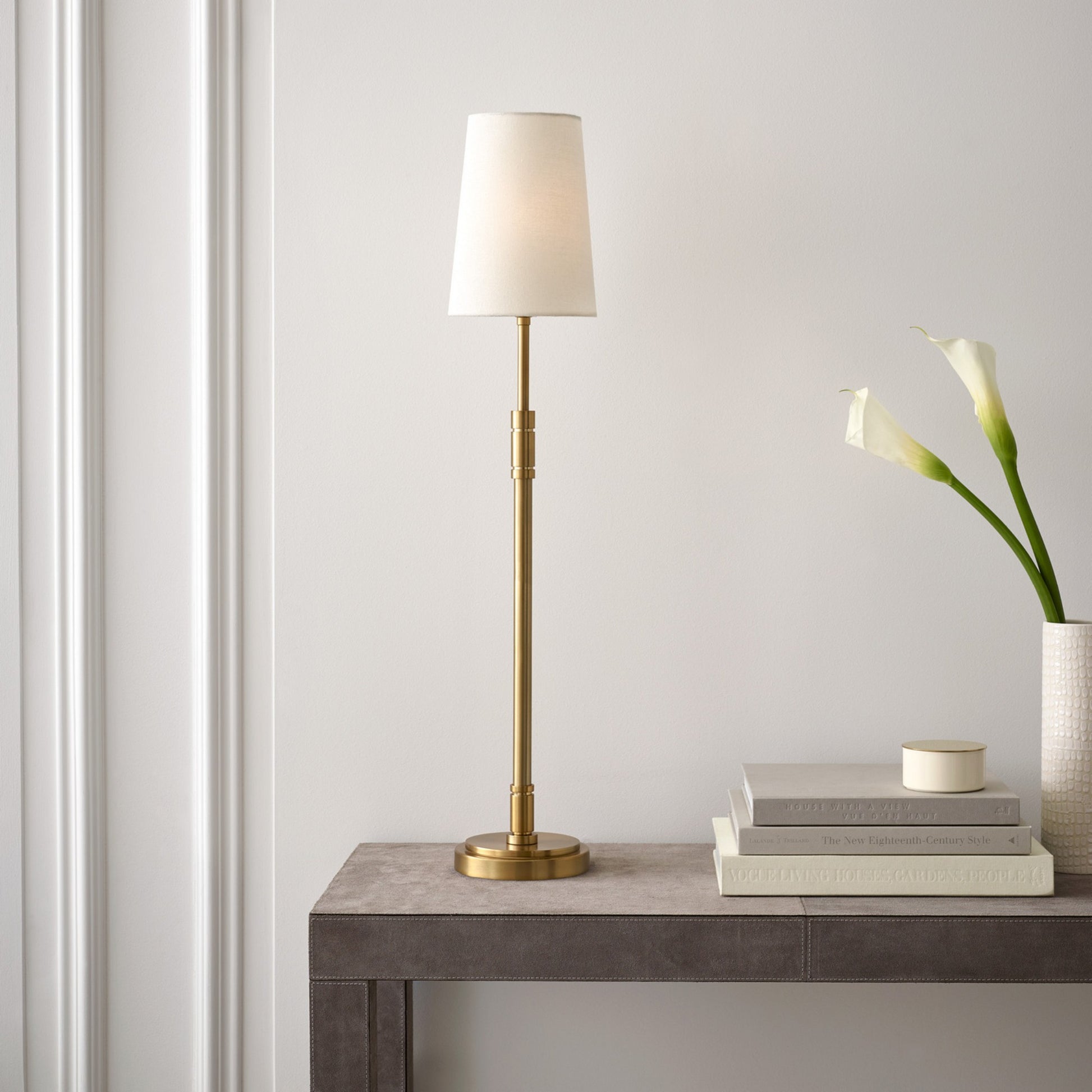 Beckham Classic Buffet Lamp, Burnished Brass Finish - Bees Lighting