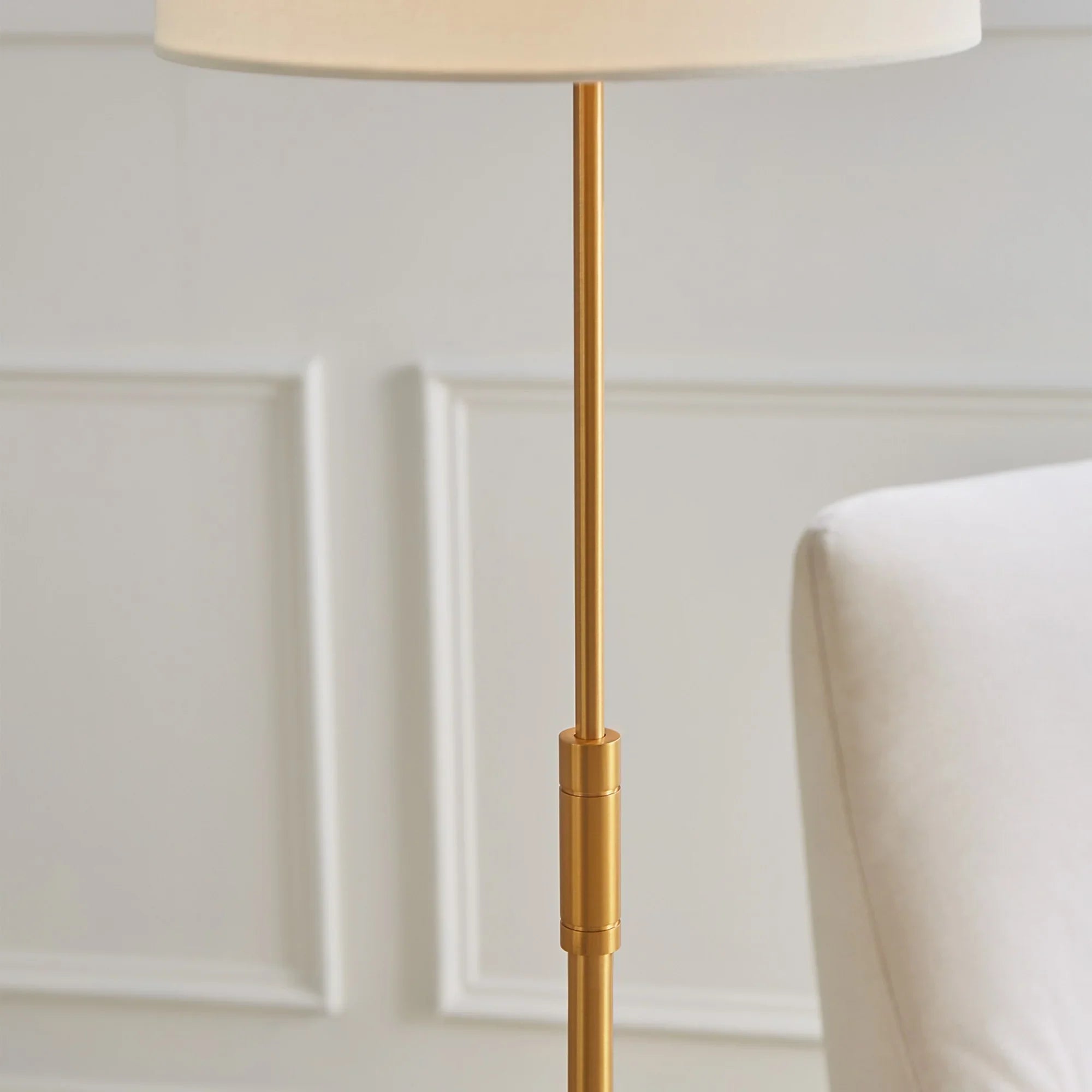 Beckham Classic Floor Lamp, Burnished Brass Finish - Bees Lighting