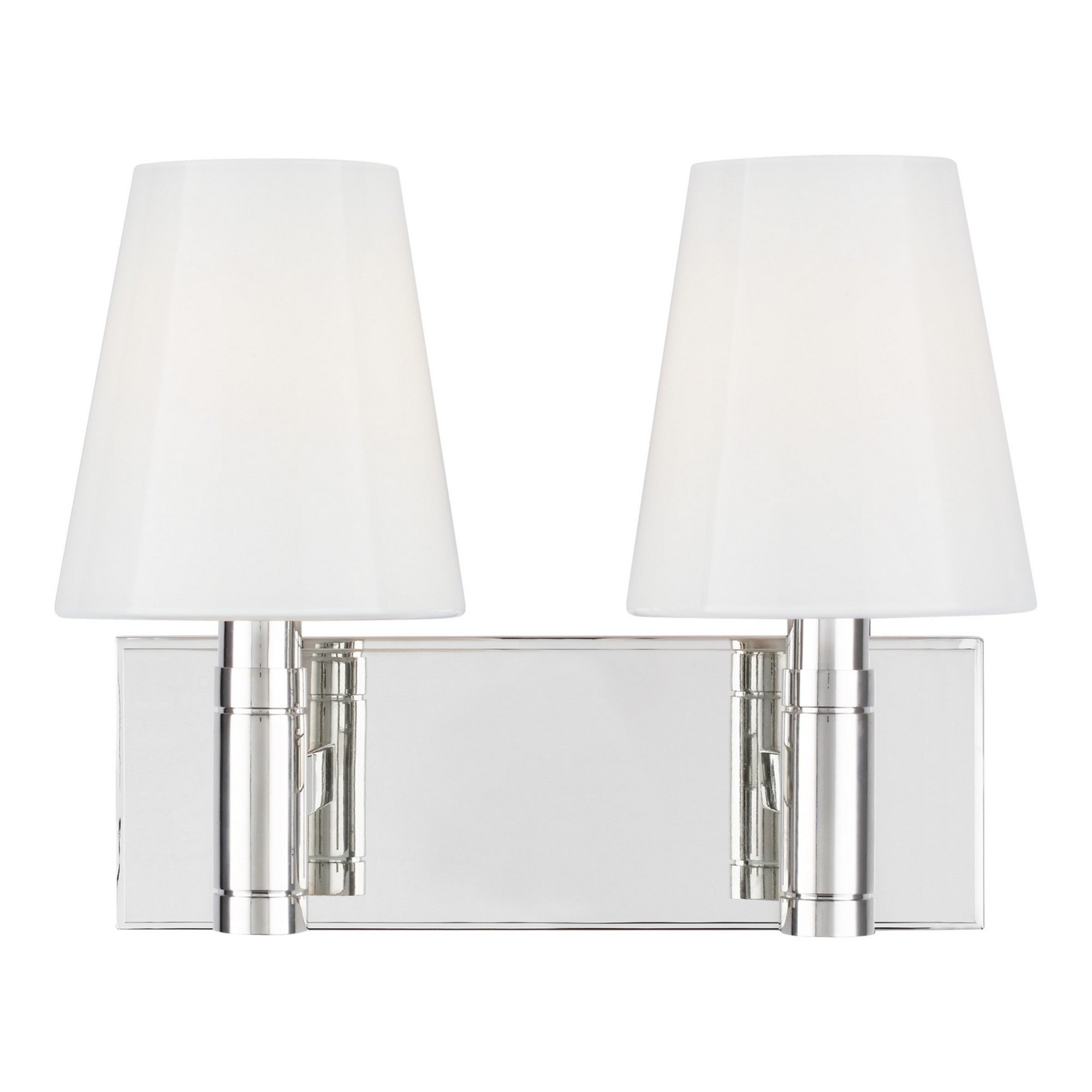 Beckham Classic 13" 2-Light Bathroom Vanity, Polished Nickel Finish