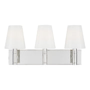 Beckham Classic 21" 3-Light Bathroom Vanity, Polished Nickel Finish - Bees Lighting