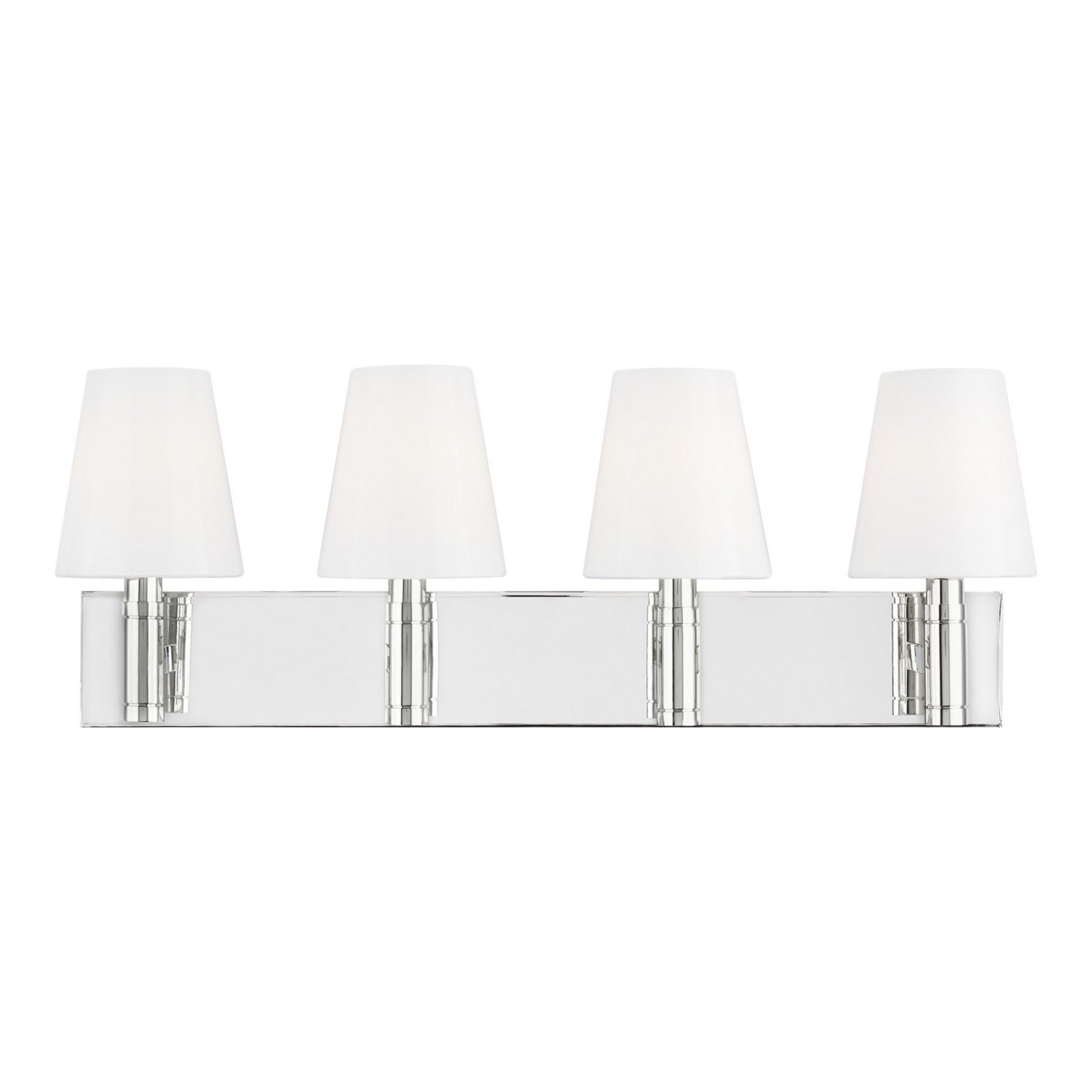 Beckham Classic 29" 4-Light Bathroom Vanity, Polished Nickel Finish - Bees Lighting
